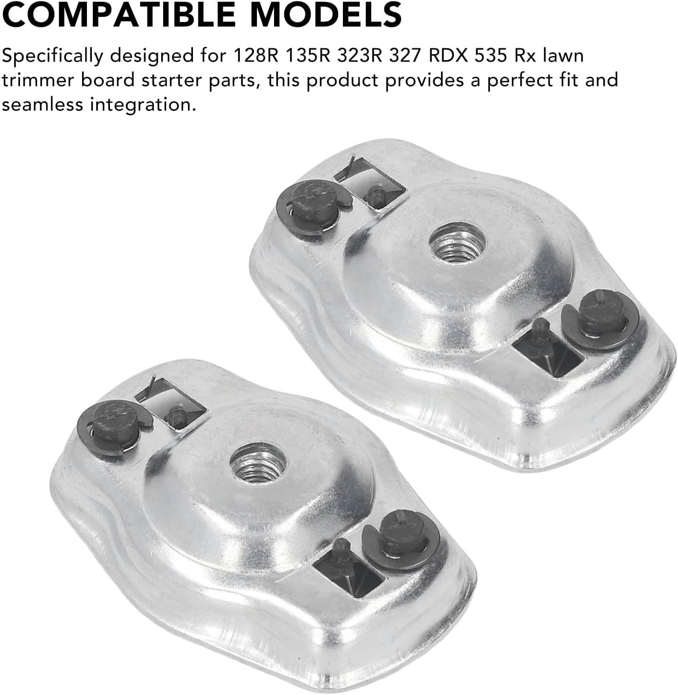 2PCS Trimmer Recoil Starter Pawl, Pull Plate Dial Steel Replacement Lawn Trimmer Parts for 128R 135R 323R 327 RDX 535 Rx, Starter Pawl Bridge, Lawn Trimmer Starter Dial image number 1