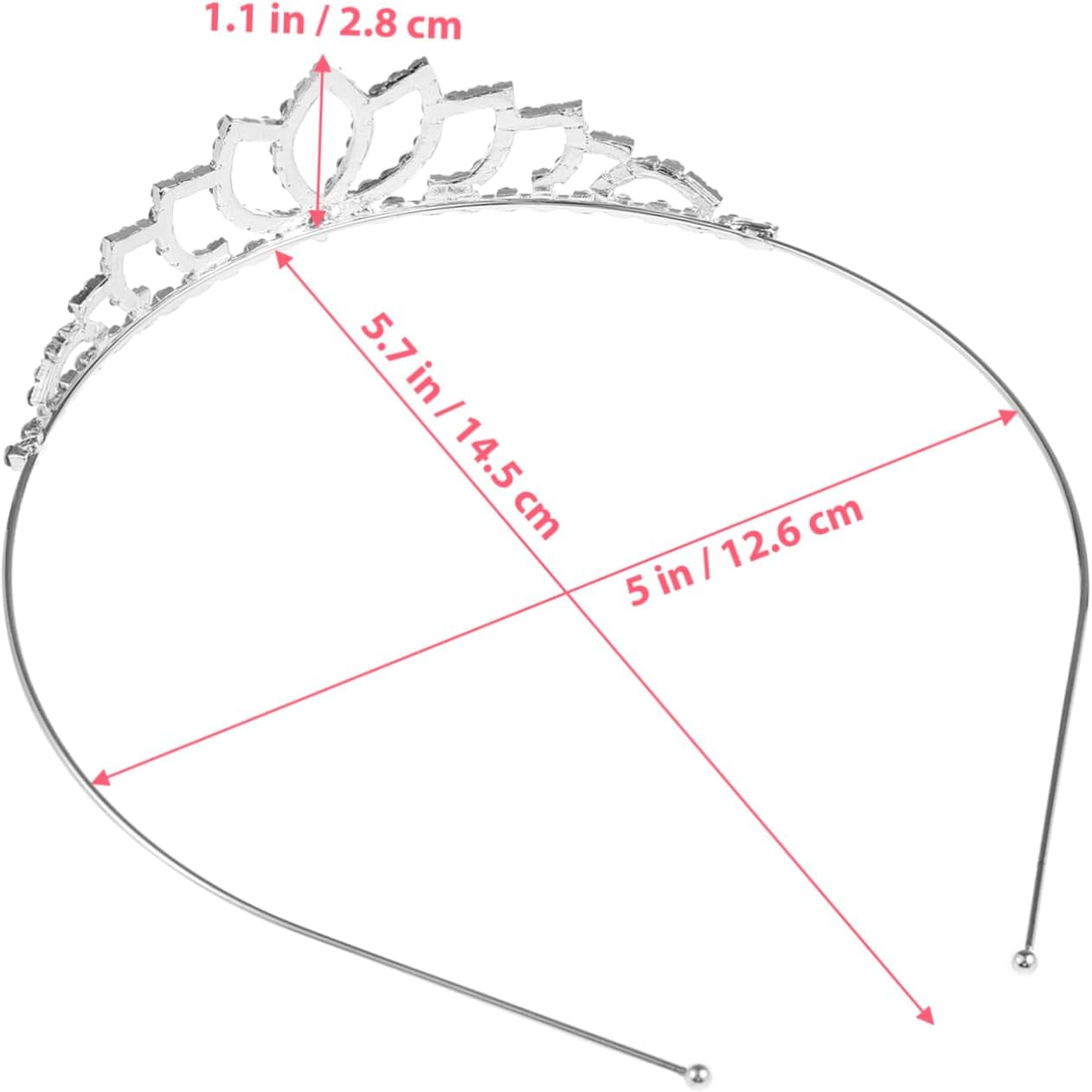 Rhinestone Bridal Hairband Tiara for Women and Cartoon Design Hair Clip Suitable for Weddings Engagements and Parties Elegant Material with Look image number 4