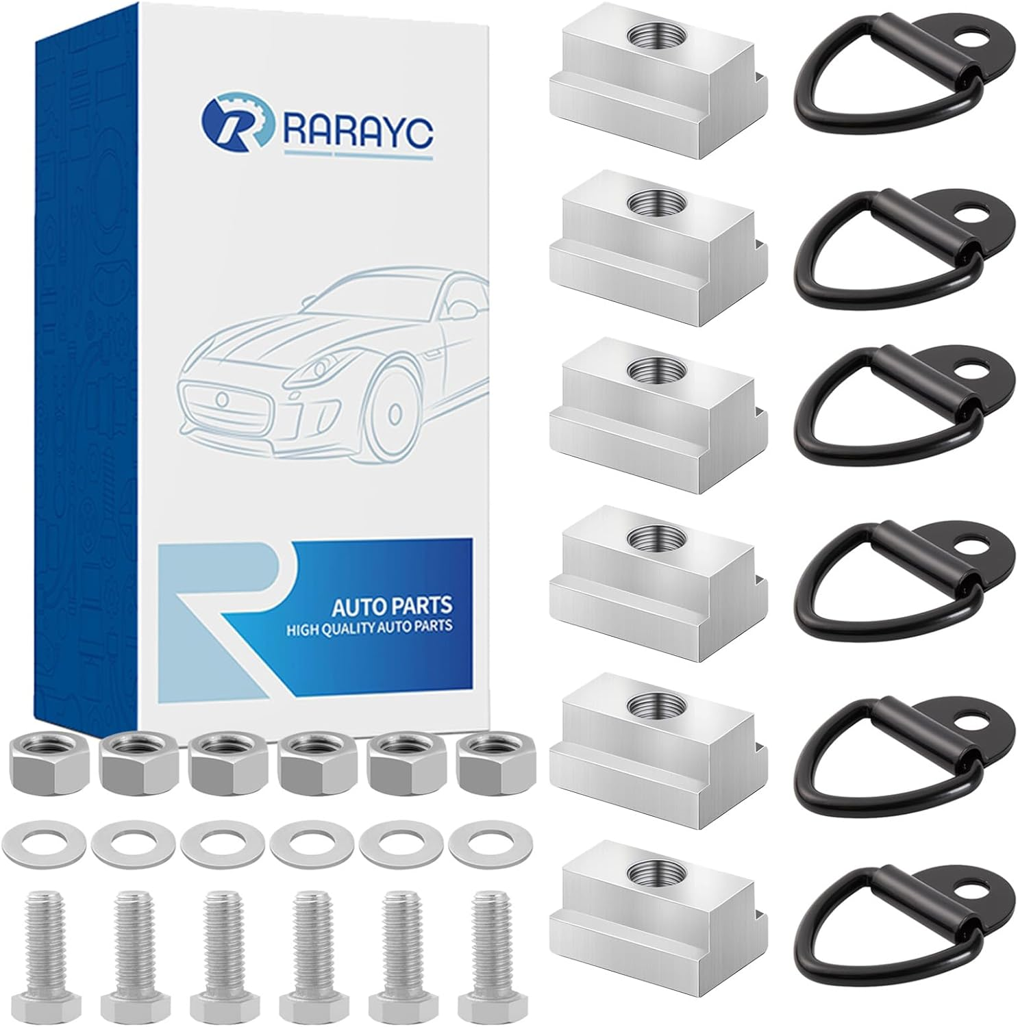 4 PCS Bed Rail T Slot Nut Screw Kit for Toyota Tacoma & Toyota Tacoma Stainless Steel image number 3