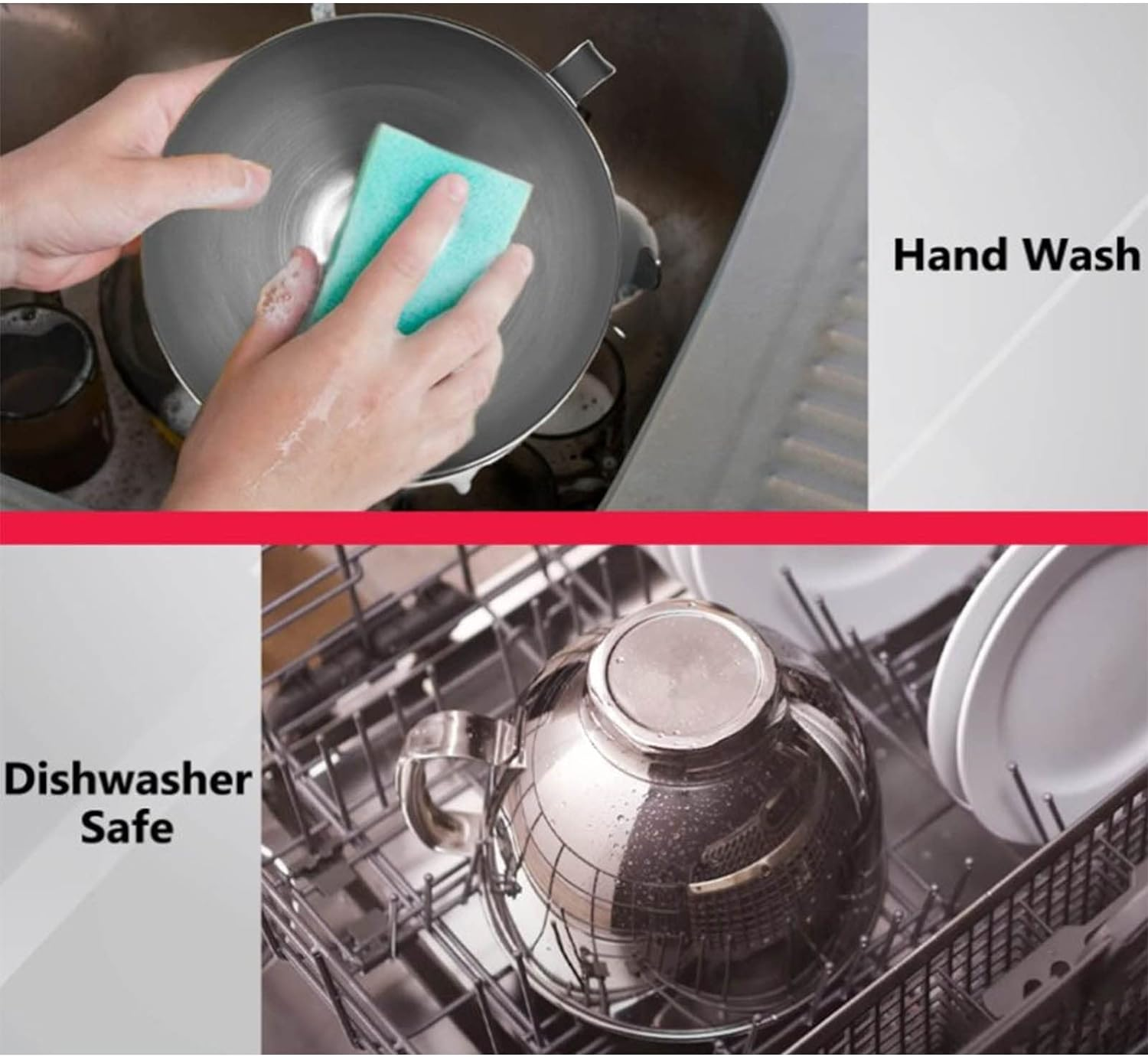 Mixer Bowl, 4.5-5 Quart Stainless Steel Bowl Replacement, Stainless Steel Mixer Attachment for Mixing Bowls, Compatible with Kitchenaid Artisan 5Qt Series and Cassic 4.5Q image number 5