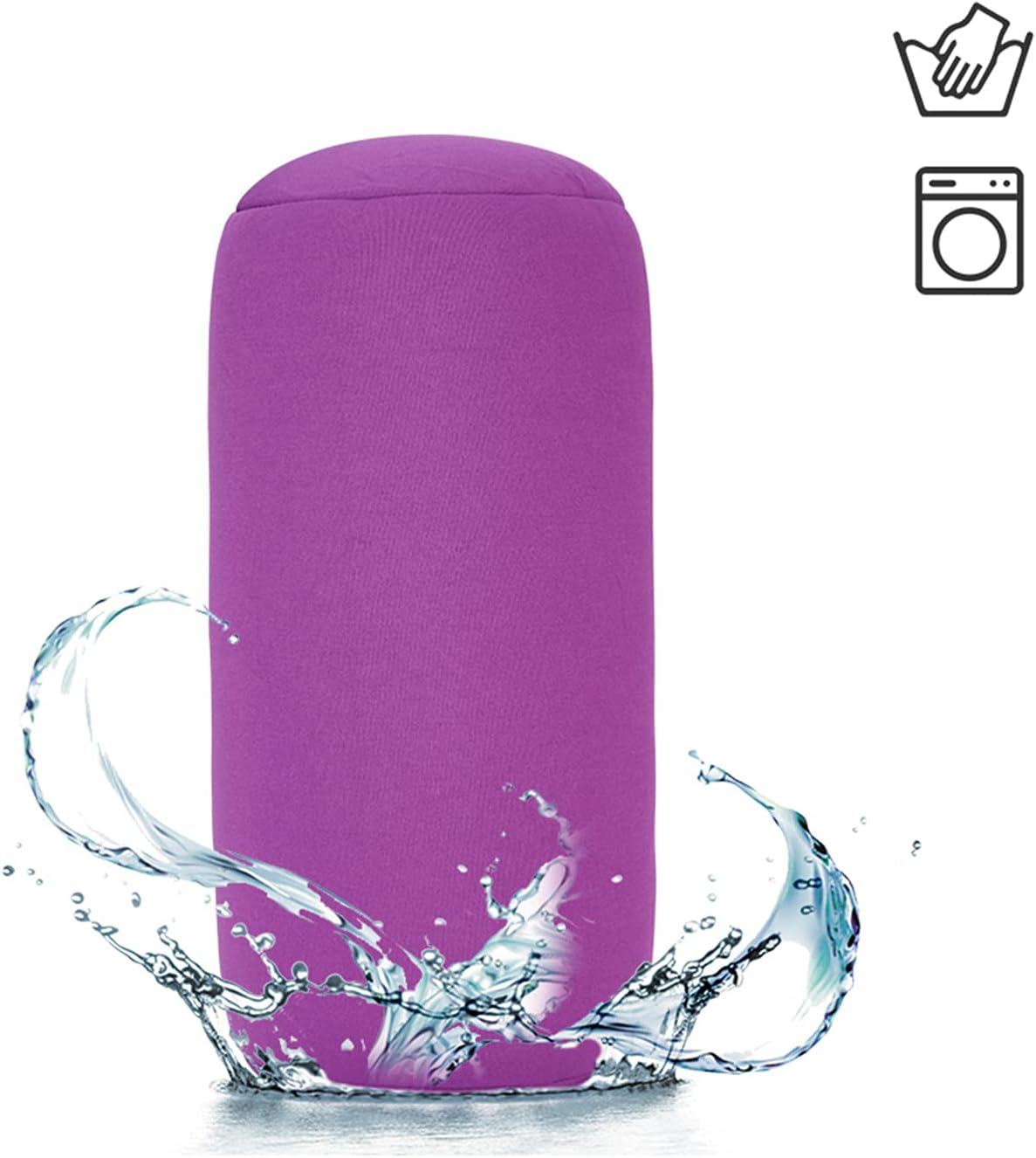 EVTSCAN Mini Microbead Tube Pillow, Comfortable Back Cushion Roll Throw Pillow Sleep Neck Support Cushion for Travel or in Home 6 Optional Colors(Purple) image number 5