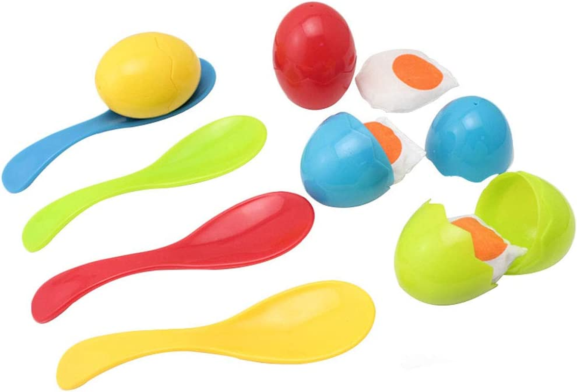 BOHS Egg Spoon Race Game with Yolk - Kids Outdoor Activity for Kindergarten, Backyard Parties, and Easter Day image number 5