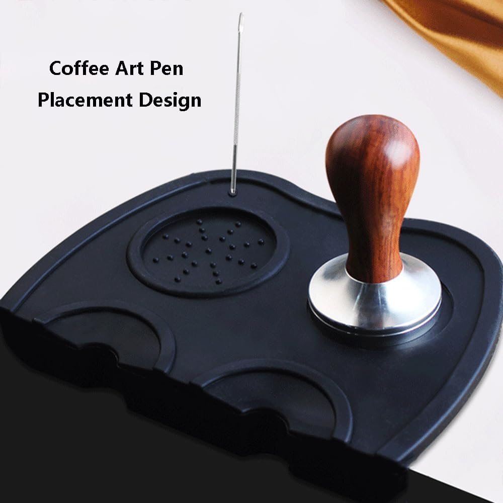 Silicone Coffee Tamper Mat, Small round Shape Espresso Tamping Mat, anti Slip Coffee Mat for Home Kitchen Cafe (7.5Cm)