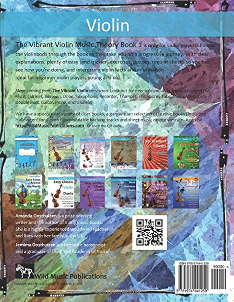The Vibrant Violin Music Theory Book 1 - UK Terms: a Music Theory Book Especially for Violinists with Easy to Follow Explanations, Puzzles, and More. All You Need to Know for Grades 1-2 Violin. image number 1