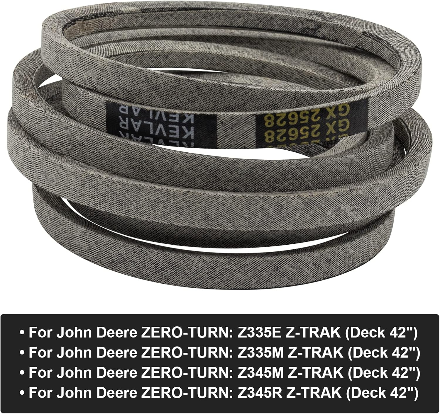 Earthtec OEM SPEC Made Belt Compatible with John Deere GX25628 Z335E Z335M Z345M Z345R with 42" Deck image number 3
