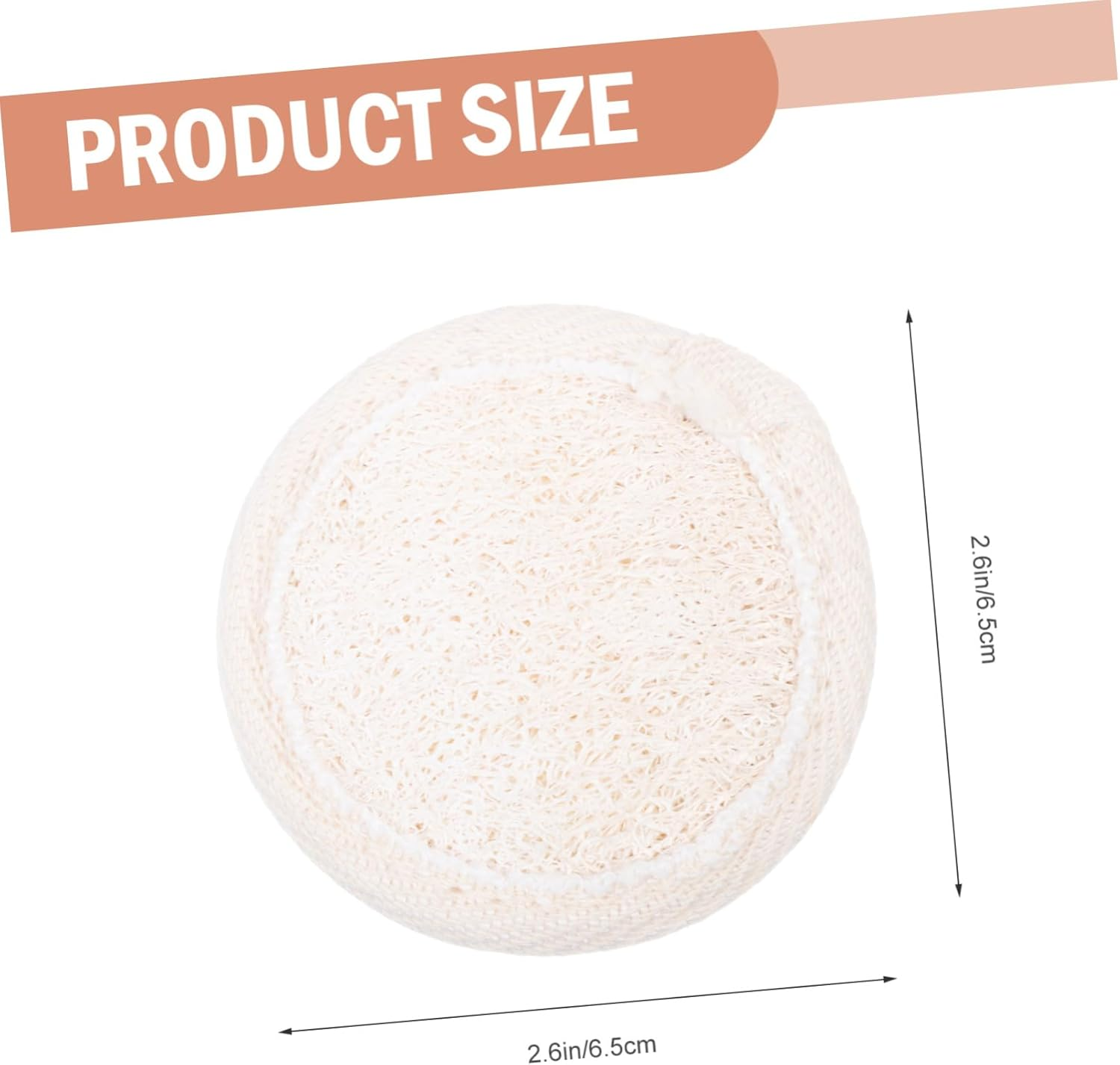 Mobestech Loofah Face Skin Puff Facial Cleaner 6.5Cm Rounded Cleansing Sponge 6Pcs Set for Makeup Removal and Daily Face Cleaning image number 5