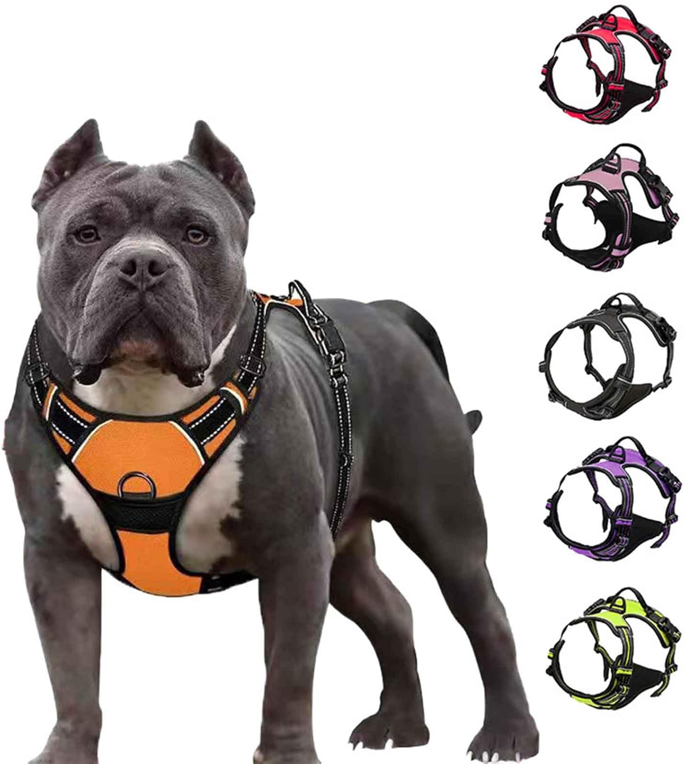 Vest Harnesses Dog Leads for Medium Dogs Dog Leash with Carabiner for Small Dogs Buckle Reflective Cursor Aluminum Alloy Tow Buckle Breathable Comfortable Mesh Nylon Webbing (Xl,Pink 1)