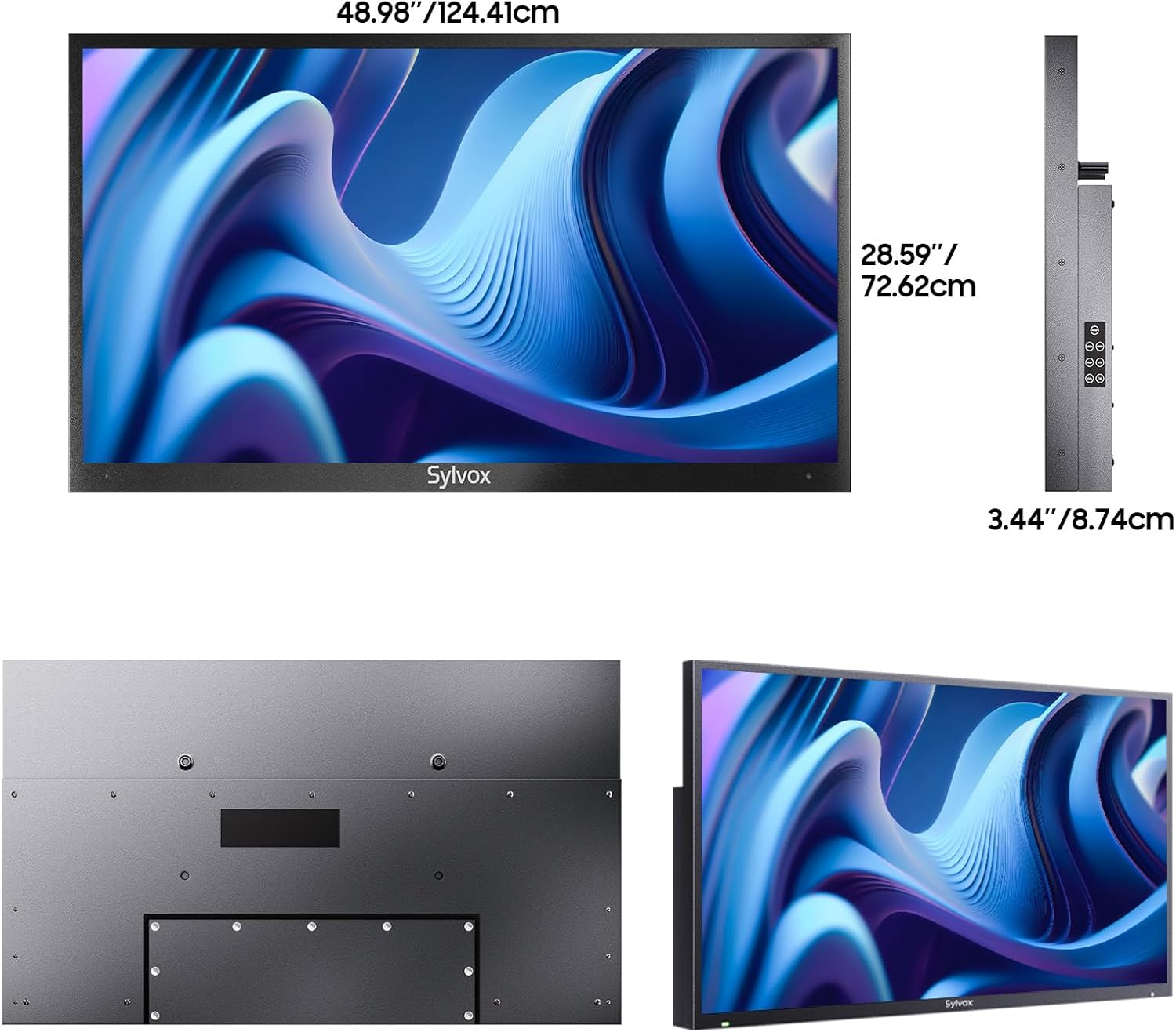 SYLVOX Outdoor TV, 55 Inch Smart TV Waterproof Outdoor Tvs, 4K Weatherproof Television for Outside, Support Google Assistant, Chromecast, 1000 Nit Brightness Partial Sun (Deck Pro 2.0,2024) image number 1