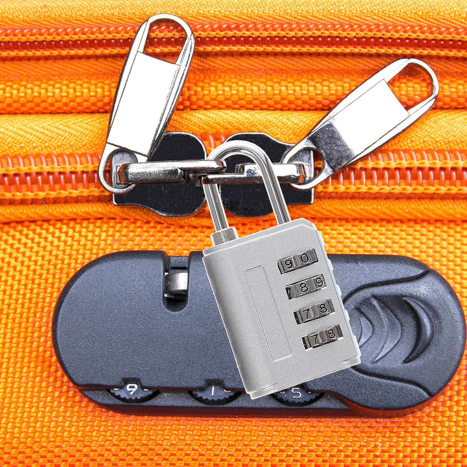 Outanaya 5Pcs Digit Alloy Combination Padlocks for Luggage Suitcase Backpack Cabinet Multi-Purpose Password Locks for Travel and Storage Security image number 6