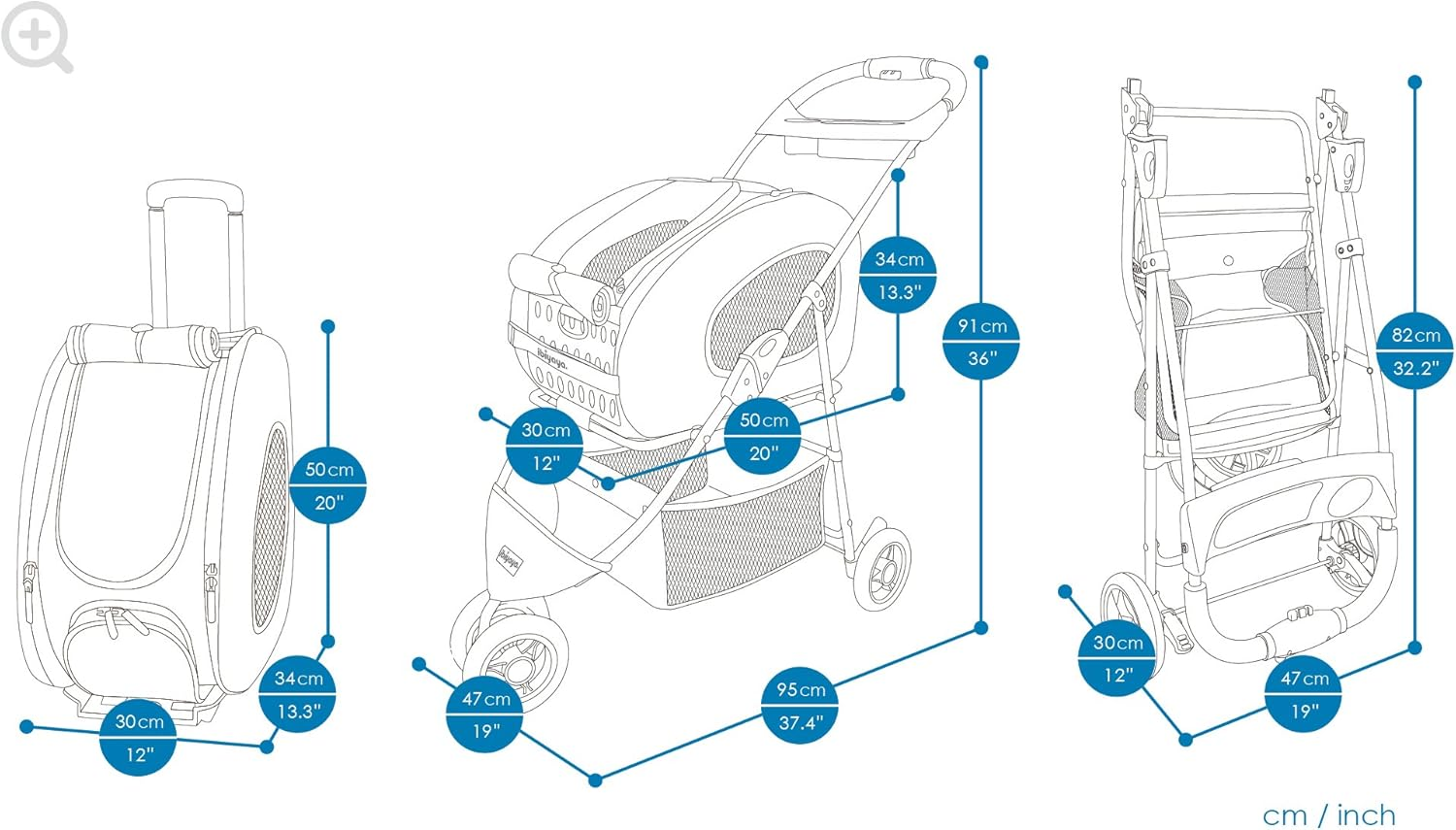 Ibiyaya 5-In-1 Combo Pet Carrier, Chocolate - Chocolate image number 3