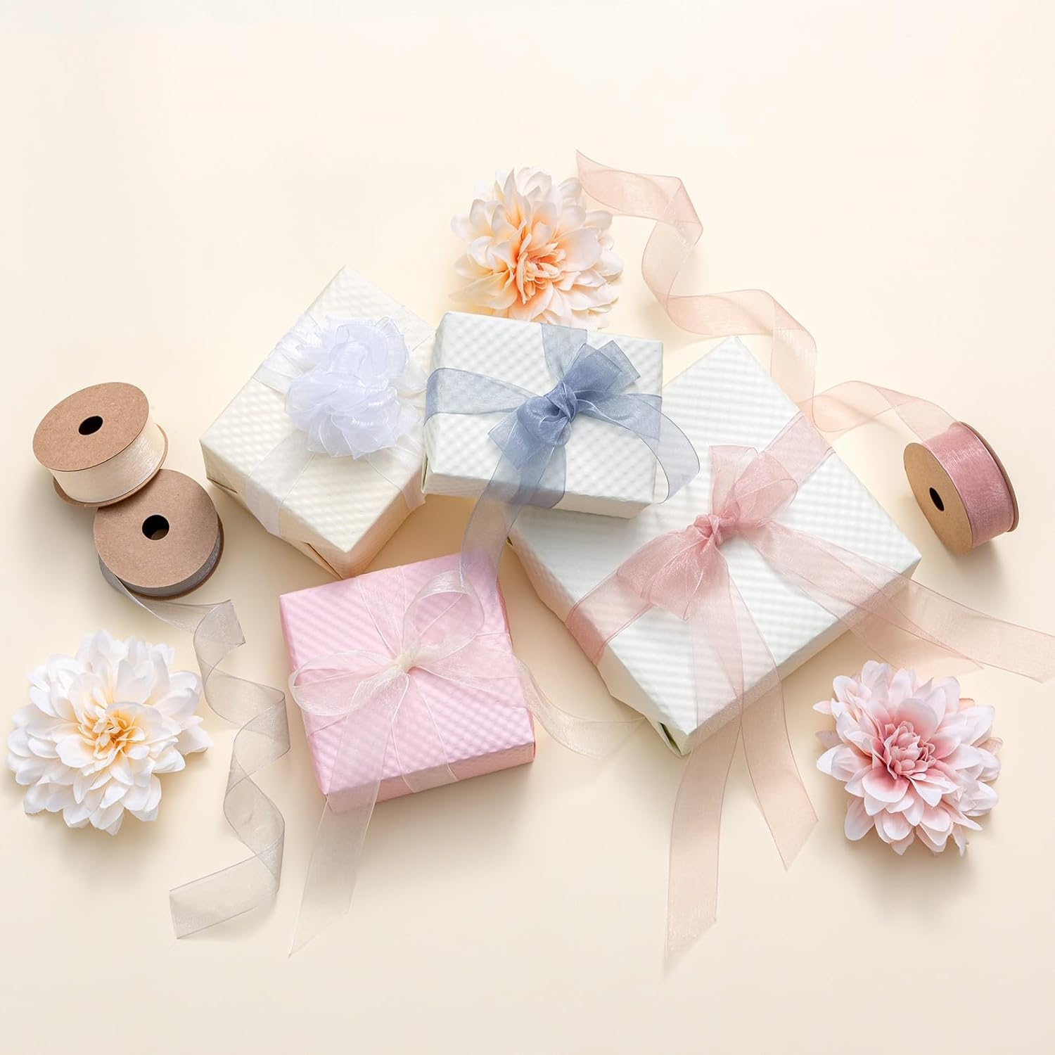 Organza Ribbon - Royal Blue & Navy Blue, 1 Inch X 10 Yd, Silk, Wedding Invitation