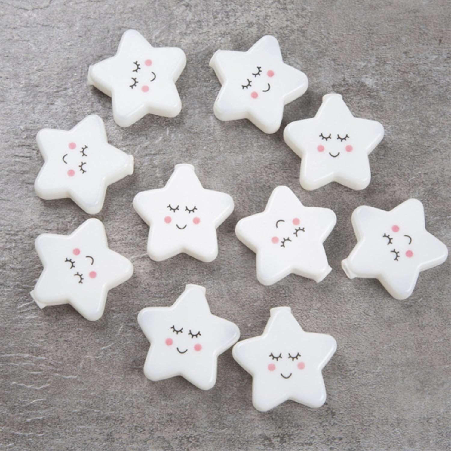 Niuhong Pack of 10 Small Lantern Hanging Ornament Mini 3D Lantern Lanterns Indoor and Outdoor Hanging Lanterns Garden Balcony Party Birthday Wedding Children'S Room Decoration (White Star) image number 5