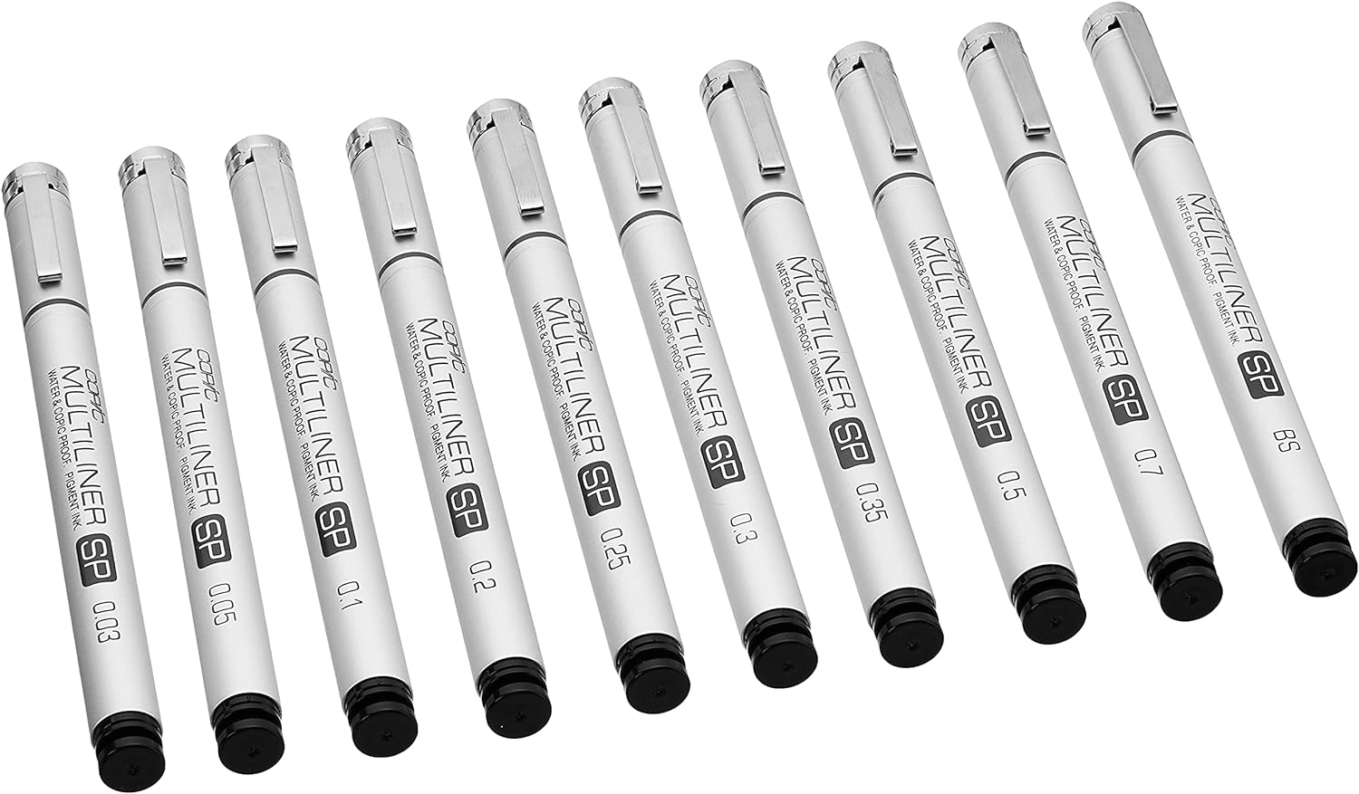 Copic Markers 9-Piece Multiliner Inking Pen Set B-2, Black (MLB2)