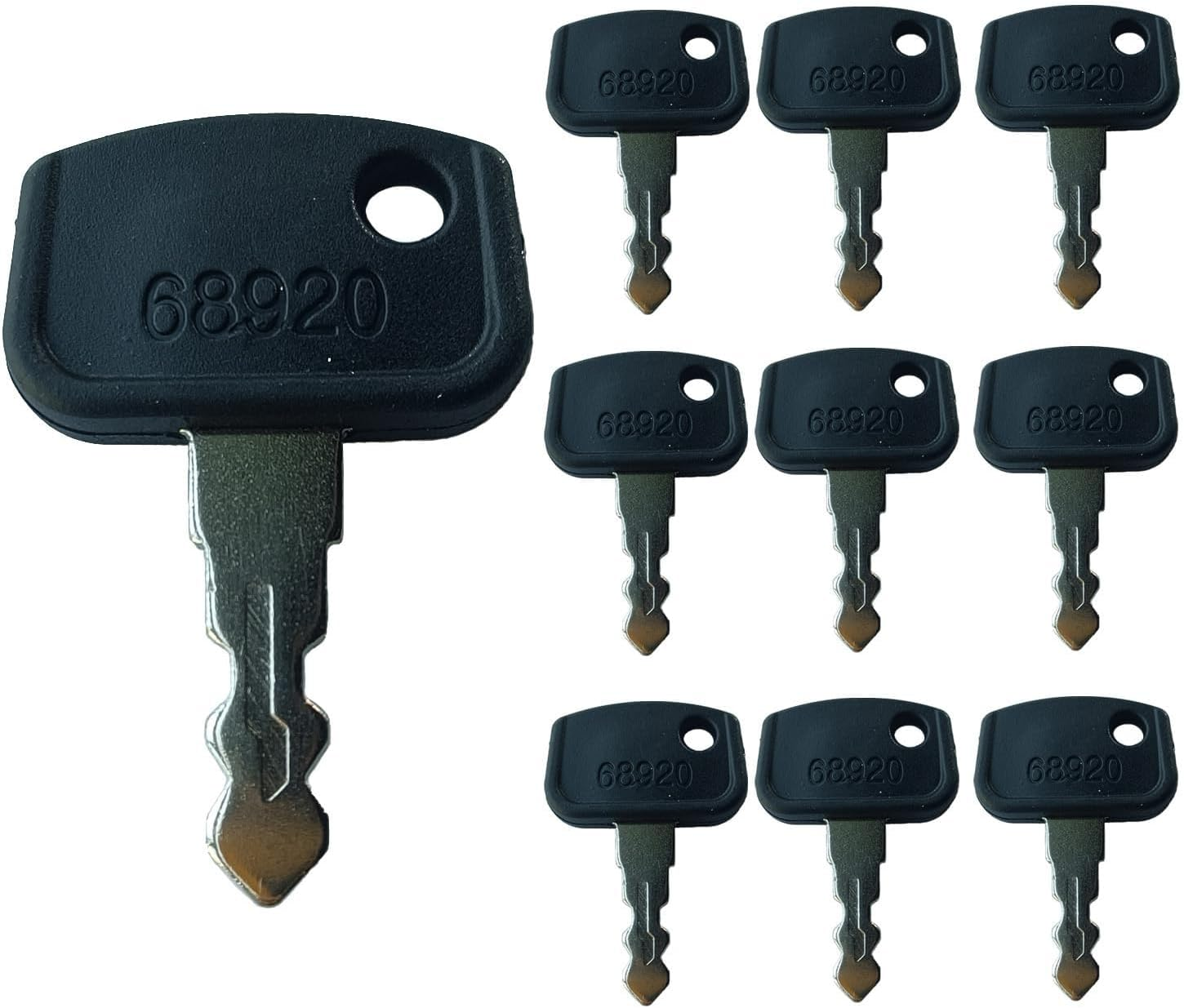 10 Pack Ignition Keys 68920 PL501-68920 for Kubota UTV RTV 500/900, B26, BX1860/BX2360, ZD321/ZD323 Tractors, Trucks & Lawn Mowers image number 2