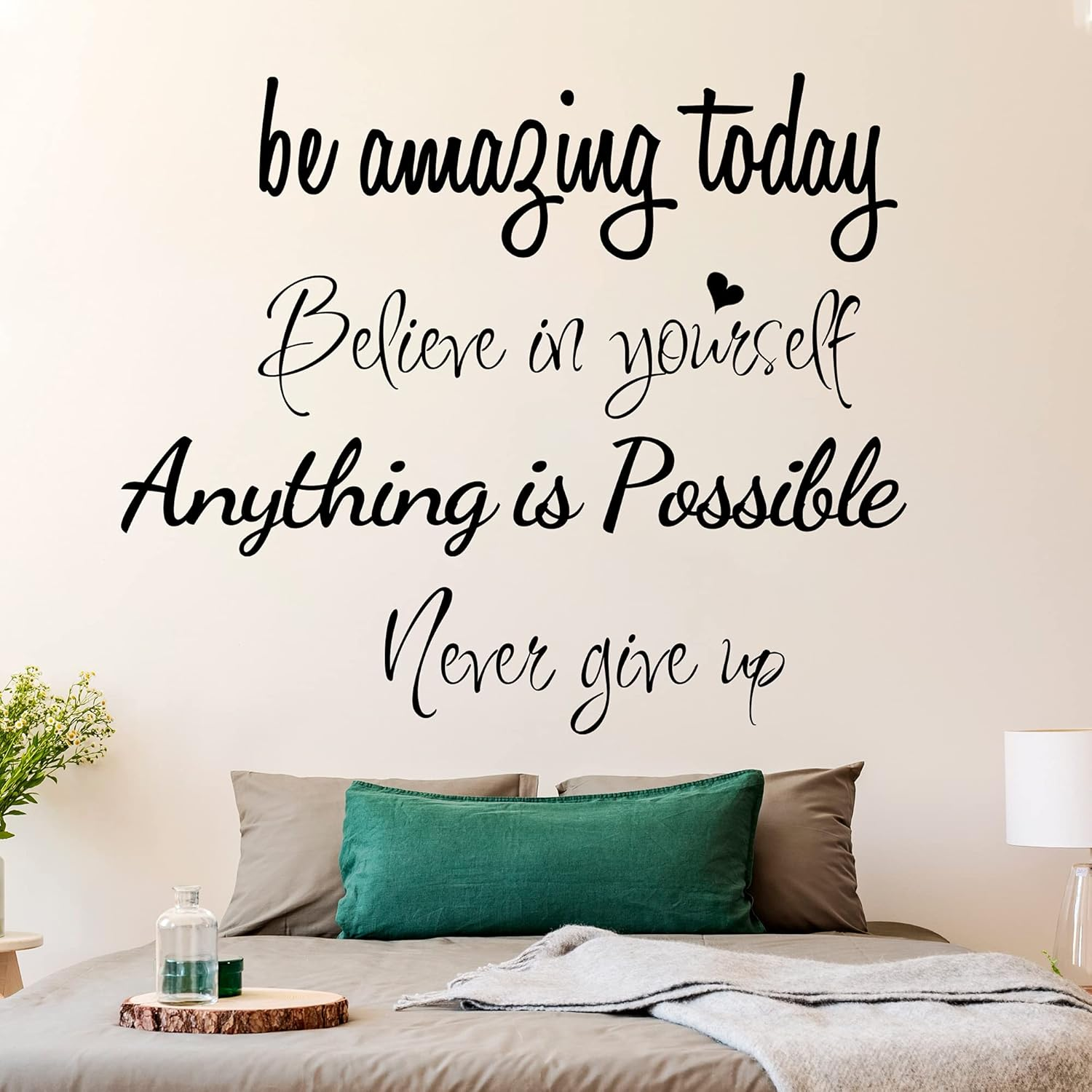 Large Inspirational Quote Wall Decals, Removable Positive Saying Wall Lettering Stickers, Motivational Word Decal Peel and Stick for Classroom Home Living Room Bedroom Office DIY Wall Art Decor image number 4