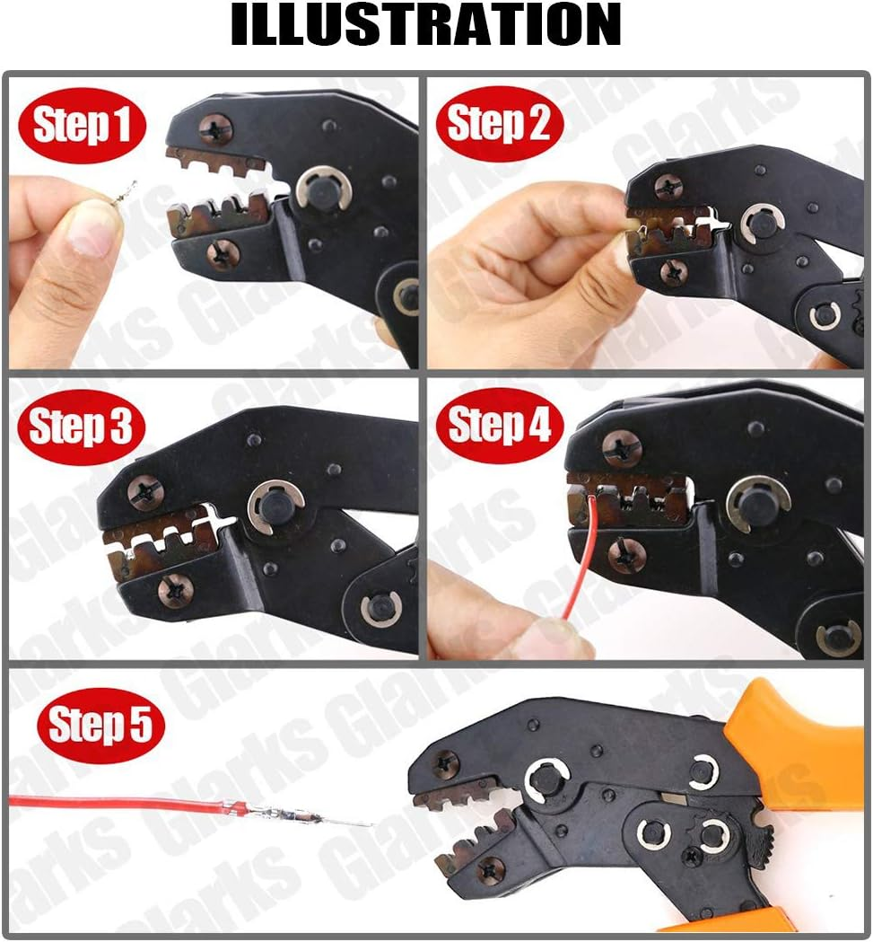 Glarks SN-28B Terminal Professional Pin Crimping Tool Crimper for 2.54Mm 3.96Mm 28-18AWG 0.1-1.0Mm2 image number 1