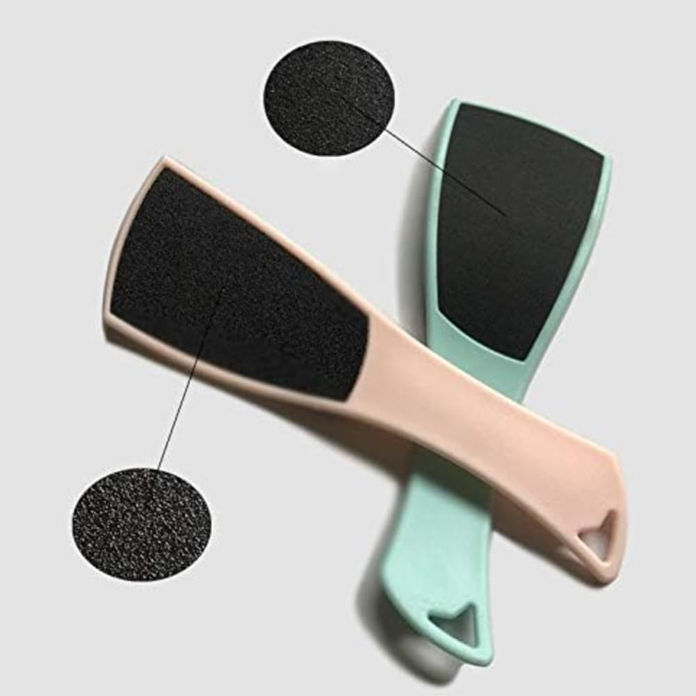 4 Pack Double Sided Foot File Callus Remover Pedicure Tool Dead Skin Scrubber Heel Exfoliator Foot Rasp Hard Skin Remover Plastic Sandpaper Foot Care Tool image number 1