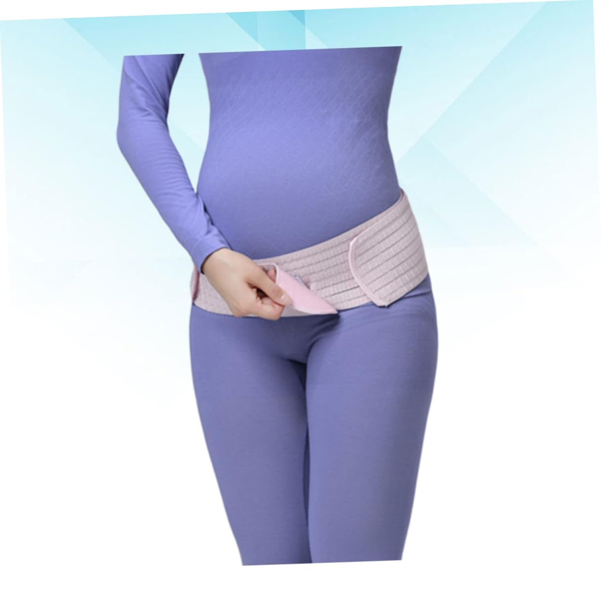 Pregnant Women Abdominal Support Belt Dual-Layer Breathable Maternity Belly Band Postpartum Pelvic Waist Care for Pregnancy Pink Free Size