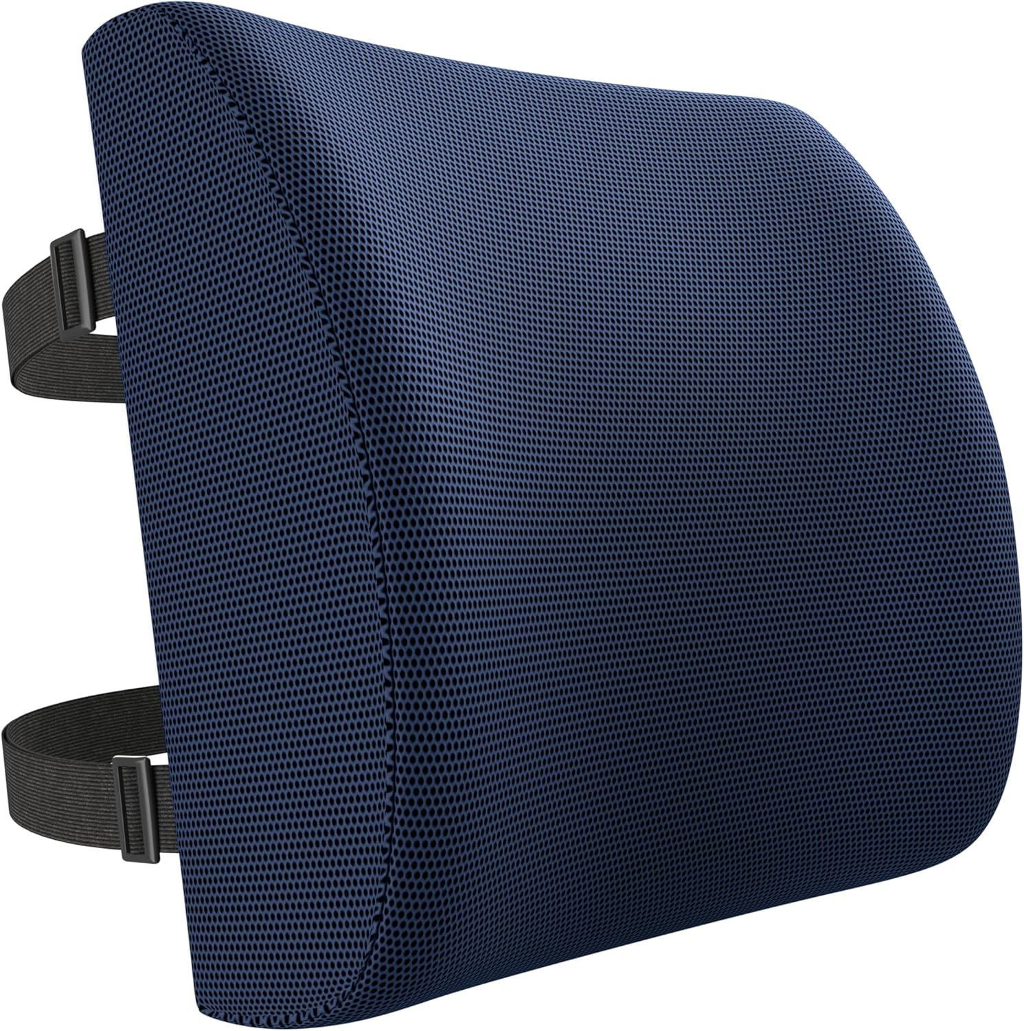 FORTEM Lumbar Support Office Chair, Lumbar Support Pillow for Car, Office Chair Back Support, Lumbar Pillow for Desk Chair, Memory Foam Back Cushion, Washable Cover (Mesh, Black)