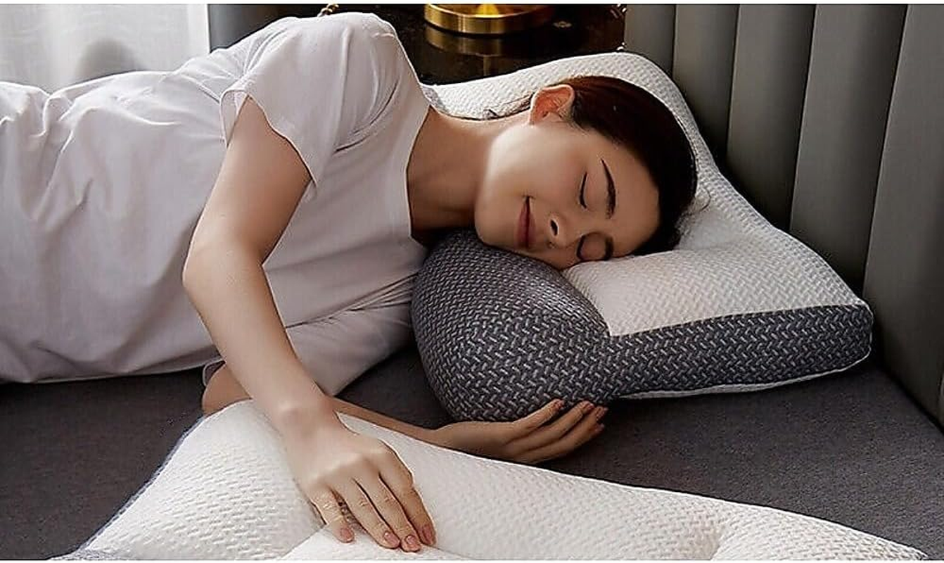 Cervical Ergonomic Pillow Soy Bean Contour Orthopedic Bed Neck Pain Washable image number 2