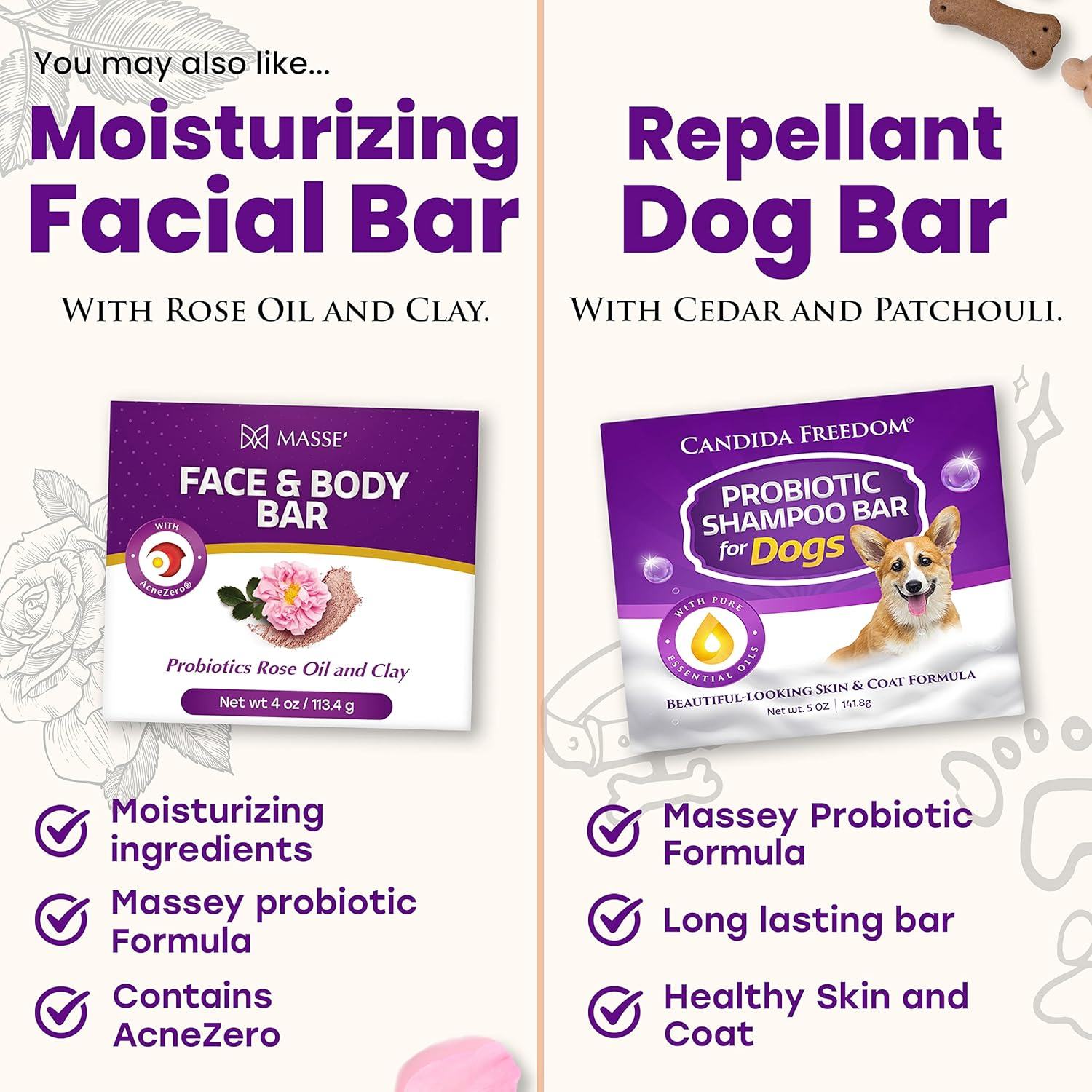 Three (3) Bars of Candida Freedom Probiotic Lavender Soap 120Ml - 3 Bars image number 4