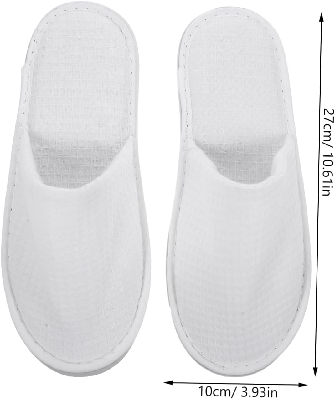 Disposable Hotel Slippers 2 Pairs Lightweight Non-Woven Fabric Travel Salon Guest Home Use image number 4