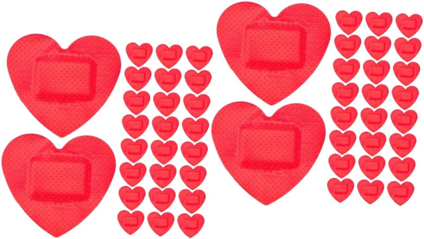 Healvian 150Pcs Heart-Shaped Adhesive Bandages for Wound Care | Waterproof Small Bandages with Breathable Flexible Material | First Aid Essential for Kids and Home Use