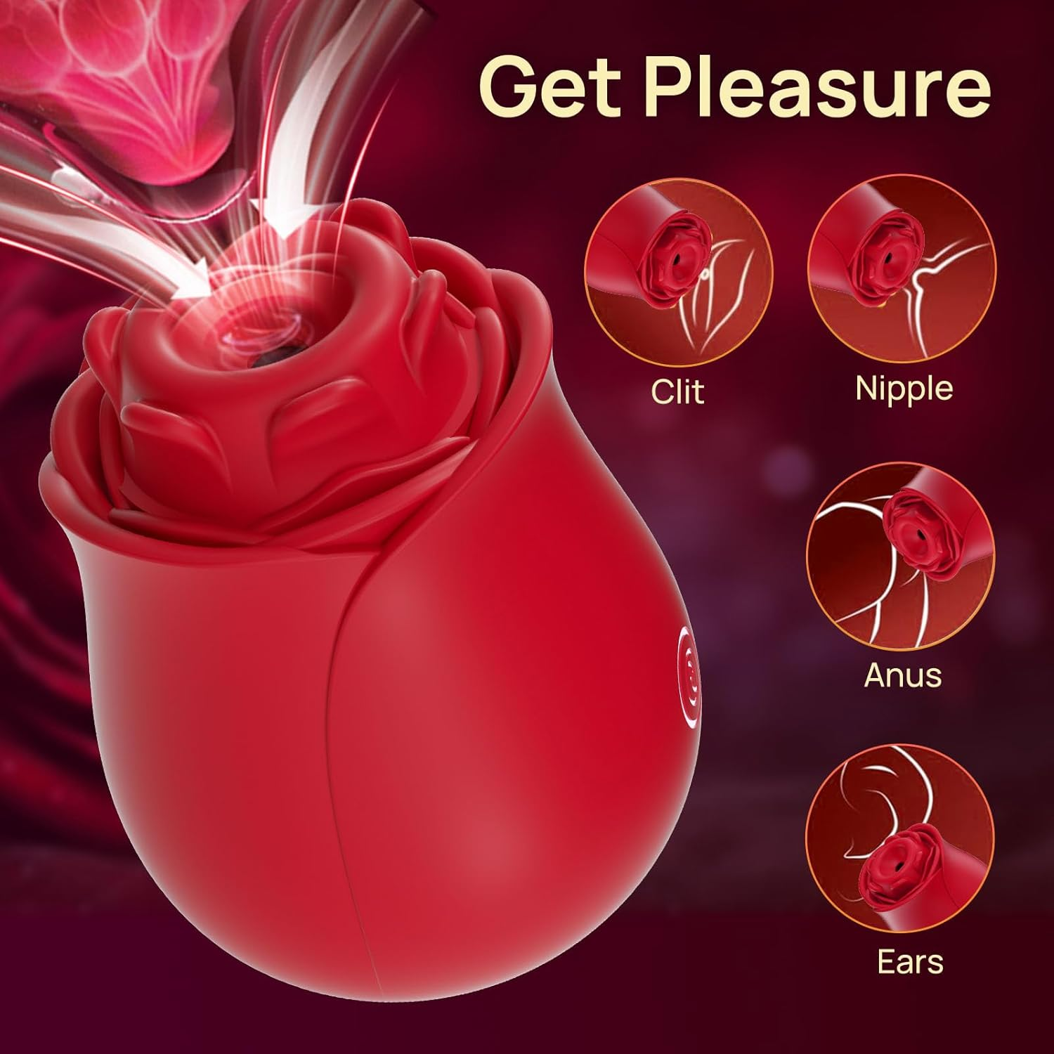 Vibrator Sex Toys for Women with 10 Sucking & Vibrating Modes for Couples Clitoral Nipple Rose Clitoral Vibrators G-Spot Sucking Sex Toy Clitoral Stimulator image number 3
