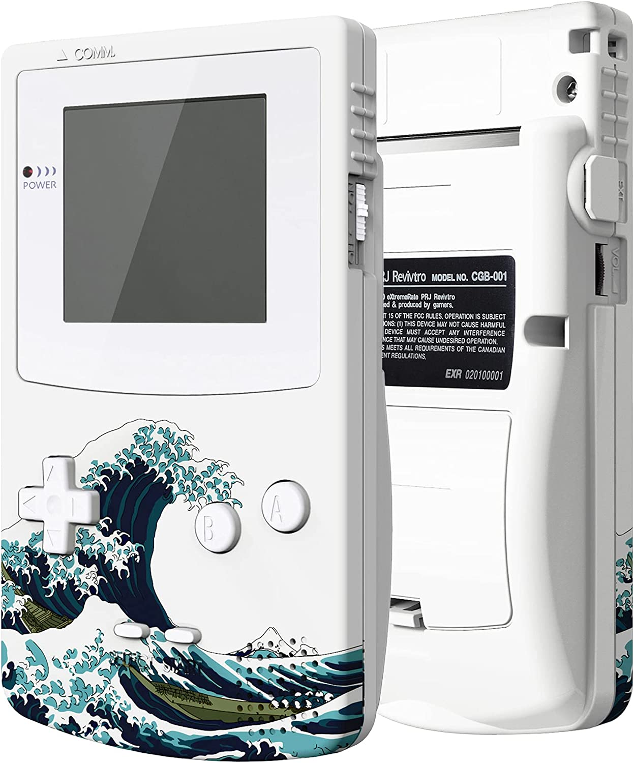 IPS Ready Upgraded Extremerate the Great Wave Replacement Shell Full Housing Cover W/Buttons for Gameboy Color &ndash; Fit for GBC OSD IPS & Regular IPS & Standard LCD &ndash; Console & IPS Screen NOT Included