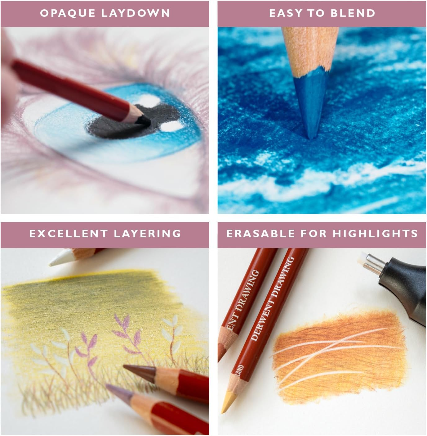 Derwent Drawing Pencil Tin Case 6-Pieces Set image number 3