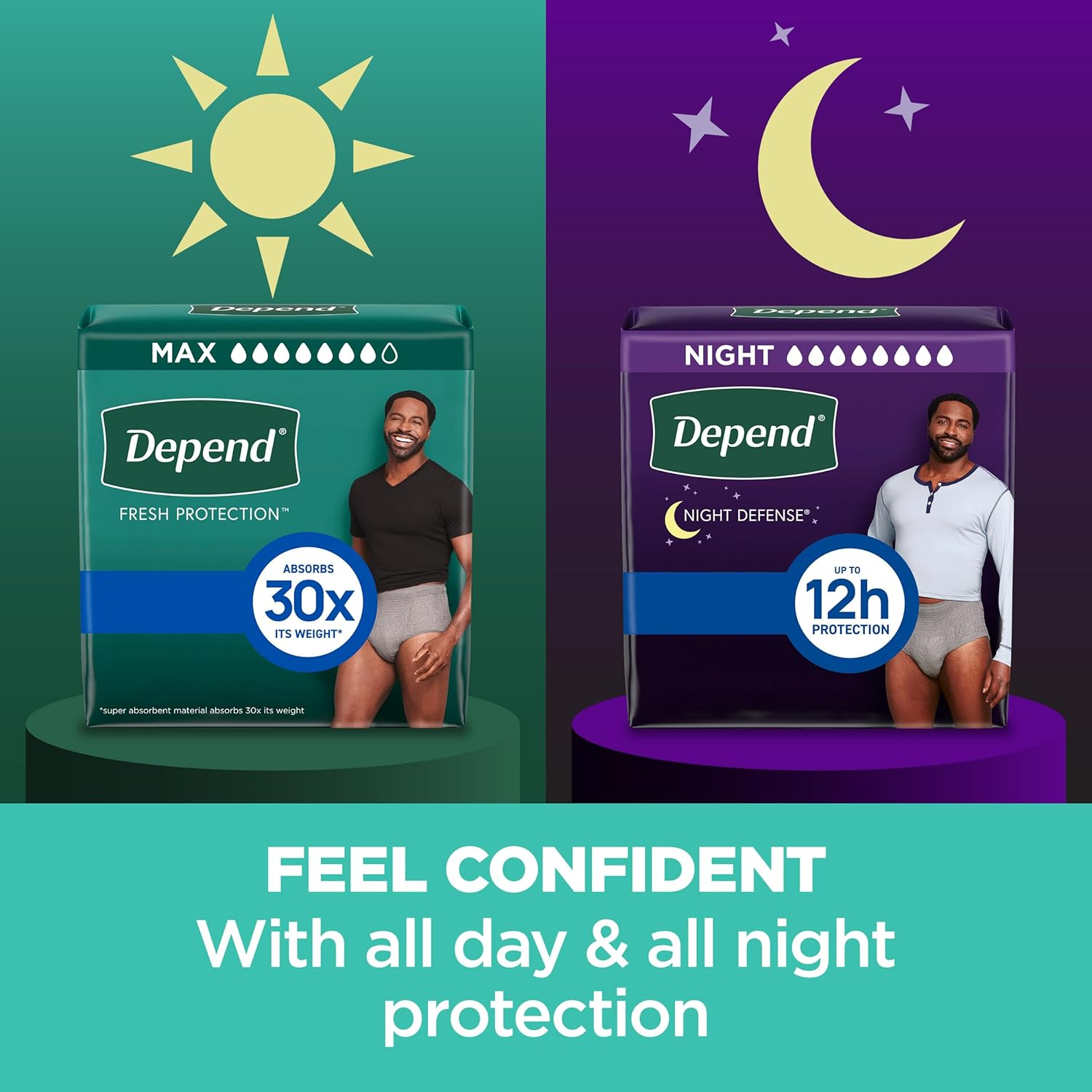 Depend FIT-FLEX Incontinence Underwear for Men, Maximum Absorbency, S/M, 32 Count Packaging May Vary image number 6