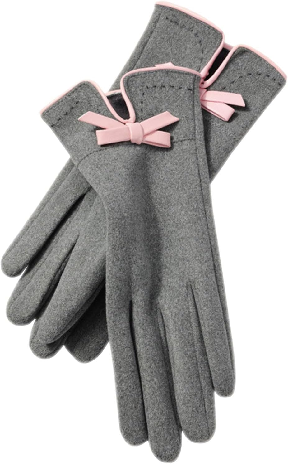 ZVCXOE Women Winter Gloves Warm Windproof Cold Protection Women Touchscreen Typing Full Finger for School Bicycle Travel image number 6