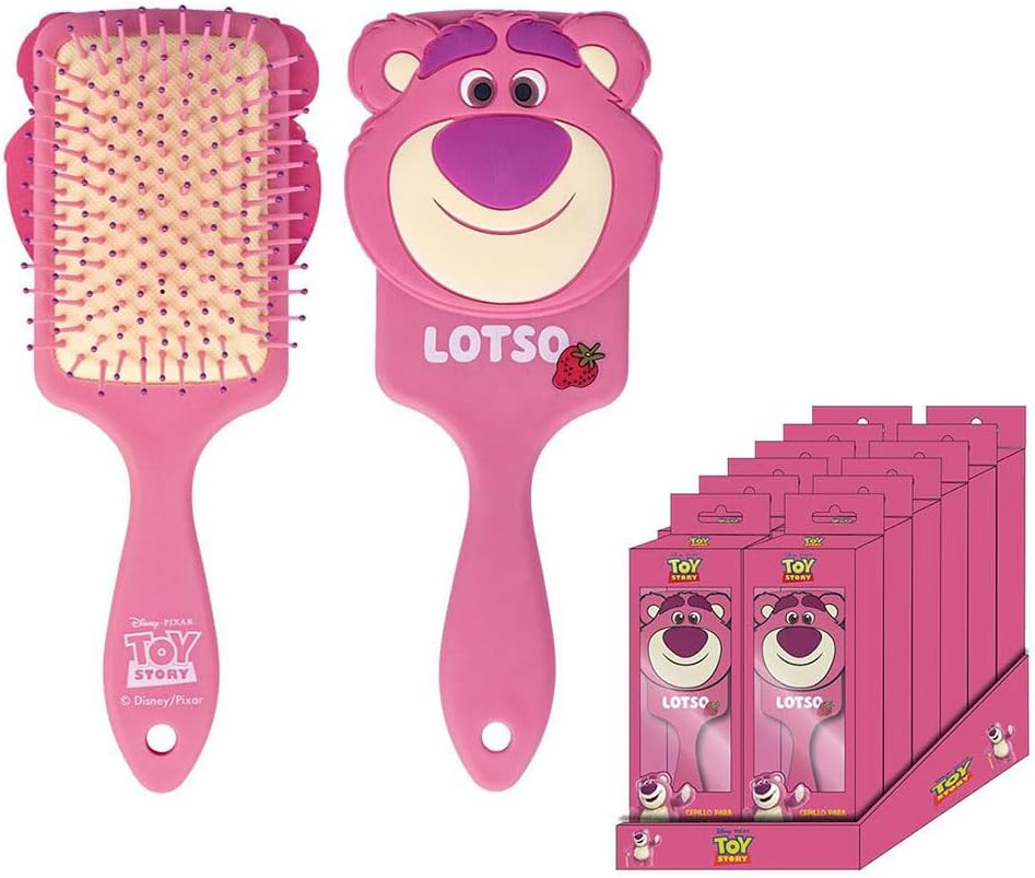 CERD&Aacute; LIFE'S LITTLE MOMENTS - Toy Story Hair Brush - Pink - Detangling Brush - Lotso Print Design - Original Product