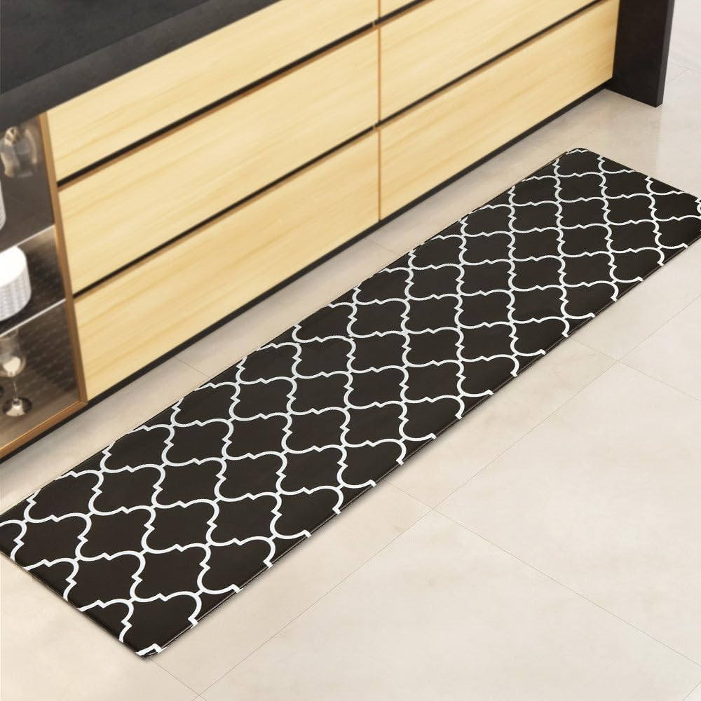 Artiss Kitchen Mats, 45 X 180Cm PVC Non-Slip Floor Rugs anti Fatigue Door Standing Mat, Waterproof Comfort Carpet for Living Room Bathroom Laundry Sink, Black image number 4