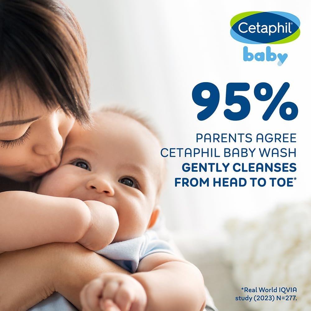 CETAPHIL Baby Gentle Wash and Shampoo 400Ml, Suitable for Newborns & Infants, with Glycerin & Panthenol, Hypoallergenic, Dermatologist Tested, Paraben-Free, Tear-Free image number 2
