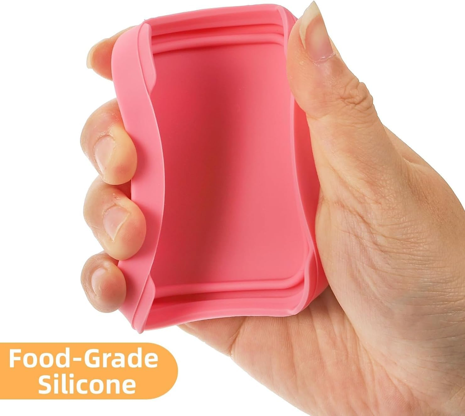 4 Pack Stainless Steel Snack Containers, Leak Proof Food Storage Containers Metal Kids Snack Containers with Silicone Lids, for Daycare, School Travel(6Oz) (Pink, Orange, Rose Red, Purple) image number 2