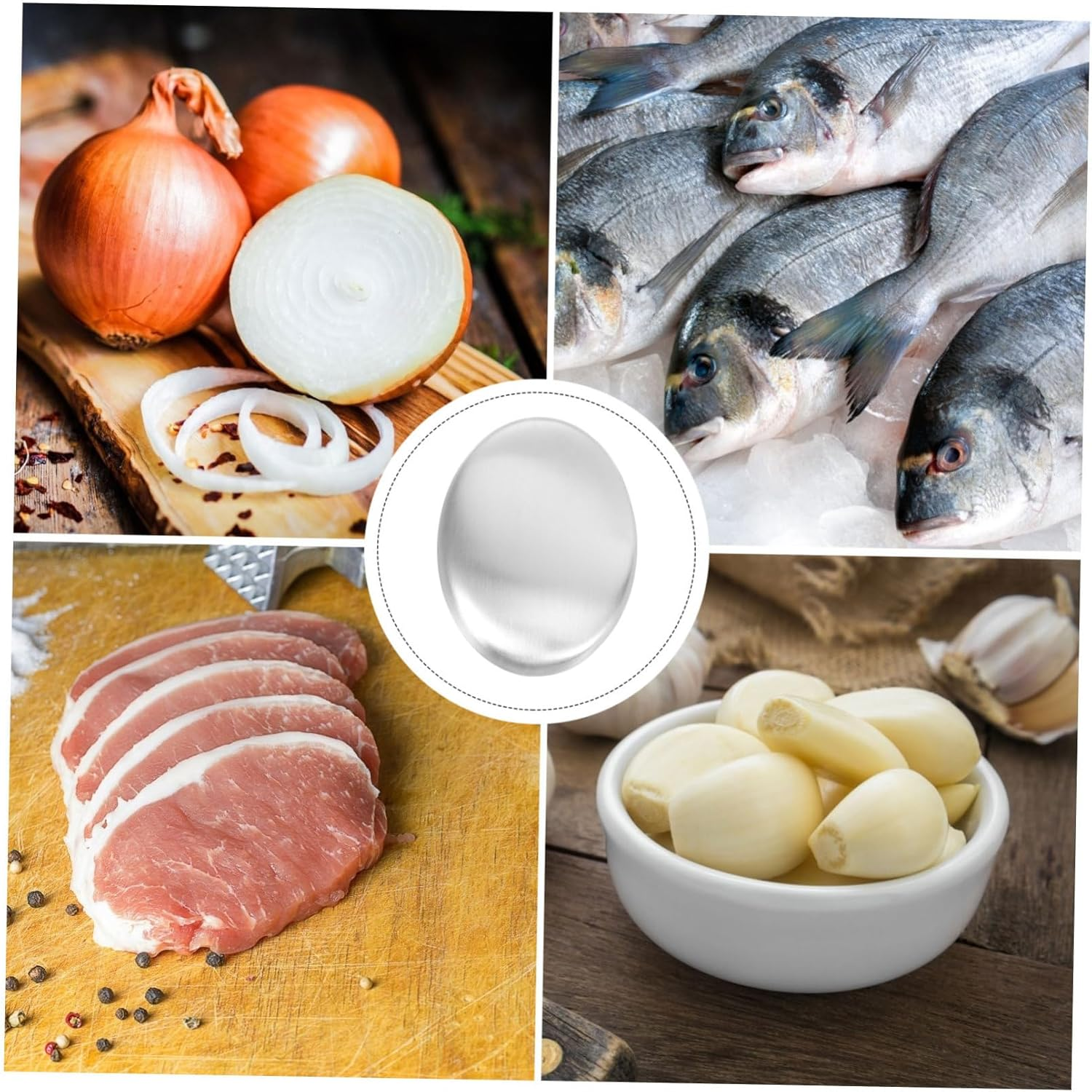 LABRIMP 2Pcs Stainless Steel Odor Remover Soaps Metal Soap Bars for Kitchen Fish Smell Odor Absorber for Hands image number 1