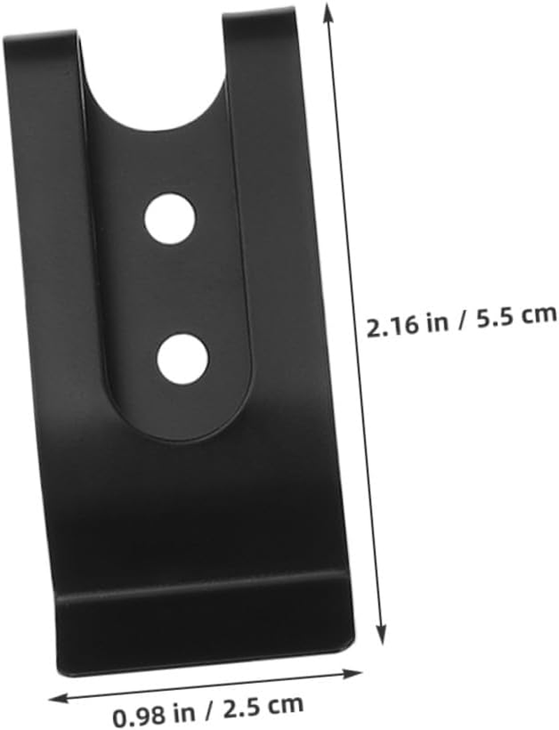 Minkissy 12Pcs Slotted Back Clip Metal Belt Clip for Phone Attachment Fit Pouches Sheaths Running Belt Leather image number 2