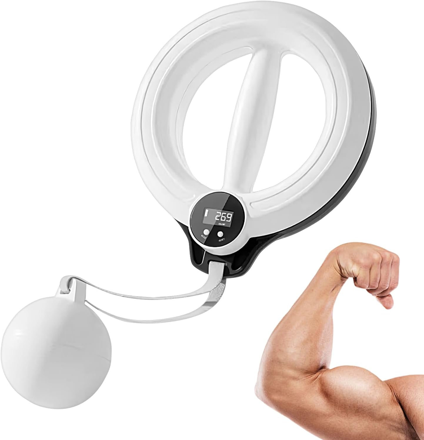 Arm Exerciser,360 Rotatable Arm Trainer Chest Workout | Home Gym Accessories 3 Modes Workout Equipment for Upper Body Muscle Women Men Office Travel Exercise Fitness