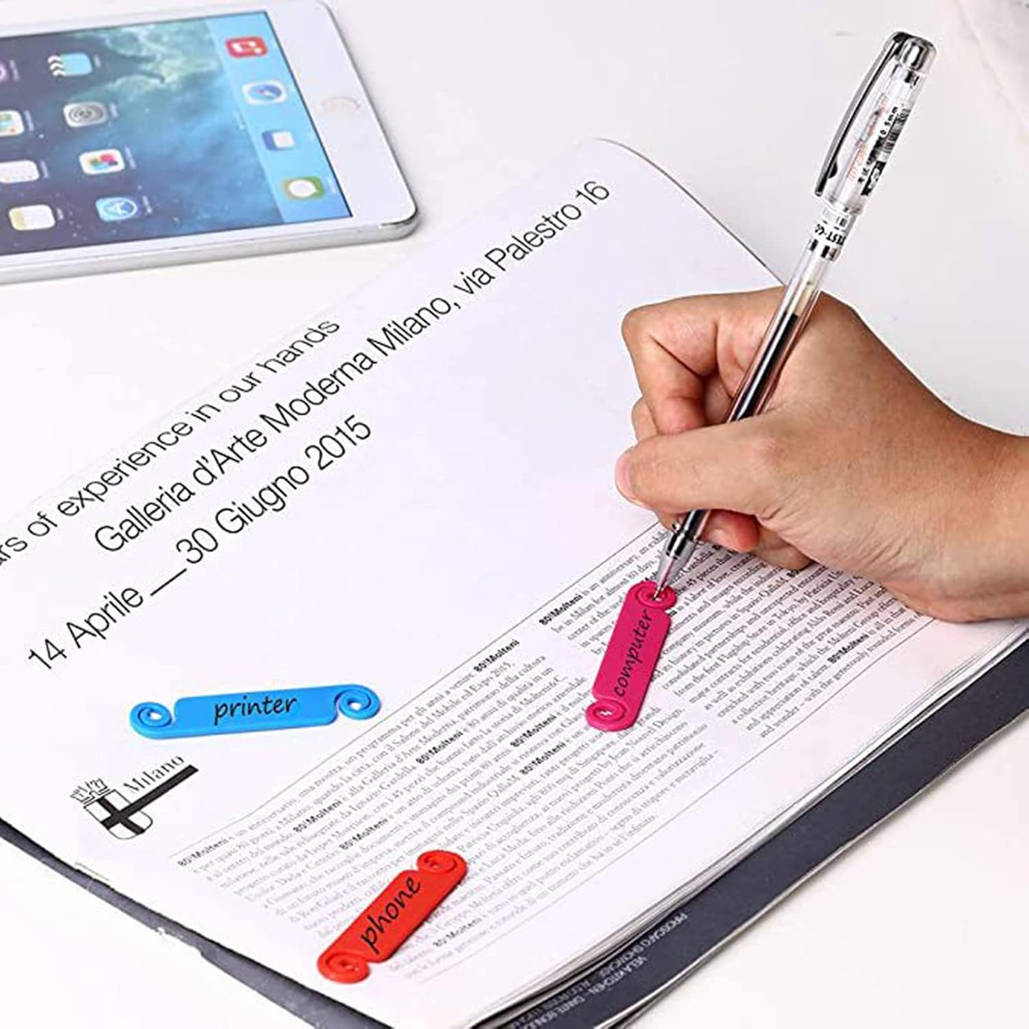 Cable Tags Cable Management Labels - Multicolor Cable Labels Writable Cord Identification Tags for USB Computer Phone Charger 50 Pieces image number 1