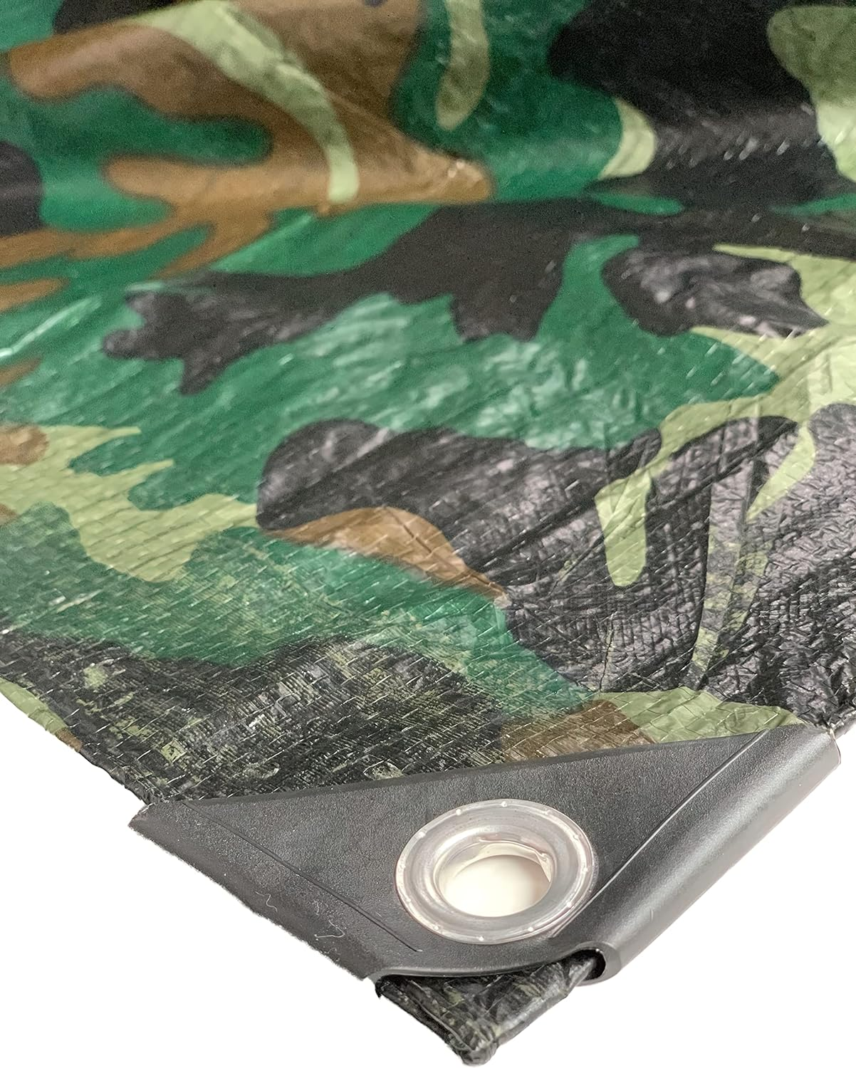 Kotap TCM-2030 Camouflage, Waterproof All-Purpose Multi-Use 7-Mil Poly Tarp, 20 X 30 Ft - Cut Size: 8 X 10'/Finished Size: 7' 4" X 9' 6" image number 3
