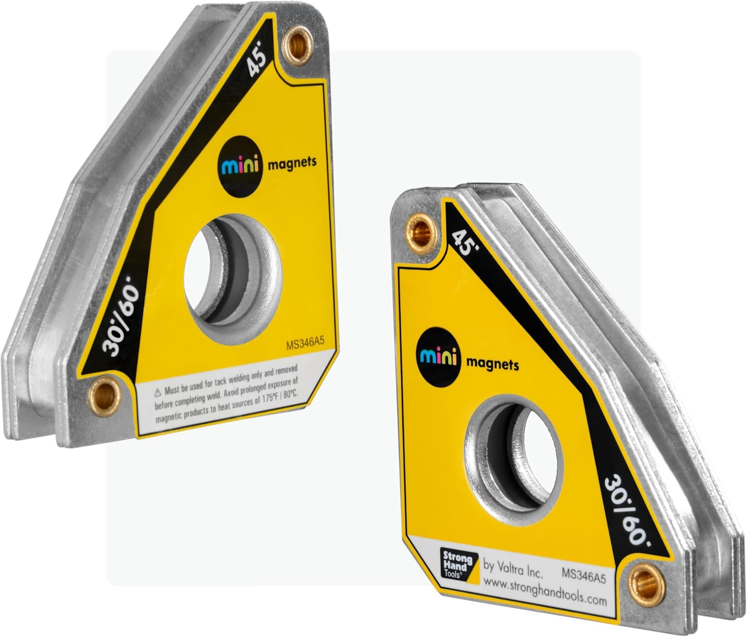 Strong Hand Tools Mini MAG, Welding Squares, Multi Angle: 30&deg;, 60&deg;, 45&deg;, 90&deg;, Magnetic Pull Force: 25 Lbs, Dimension: 2-5/16" X 2", Tig Welding, Fabrication Squares, MS346AT, image number 5