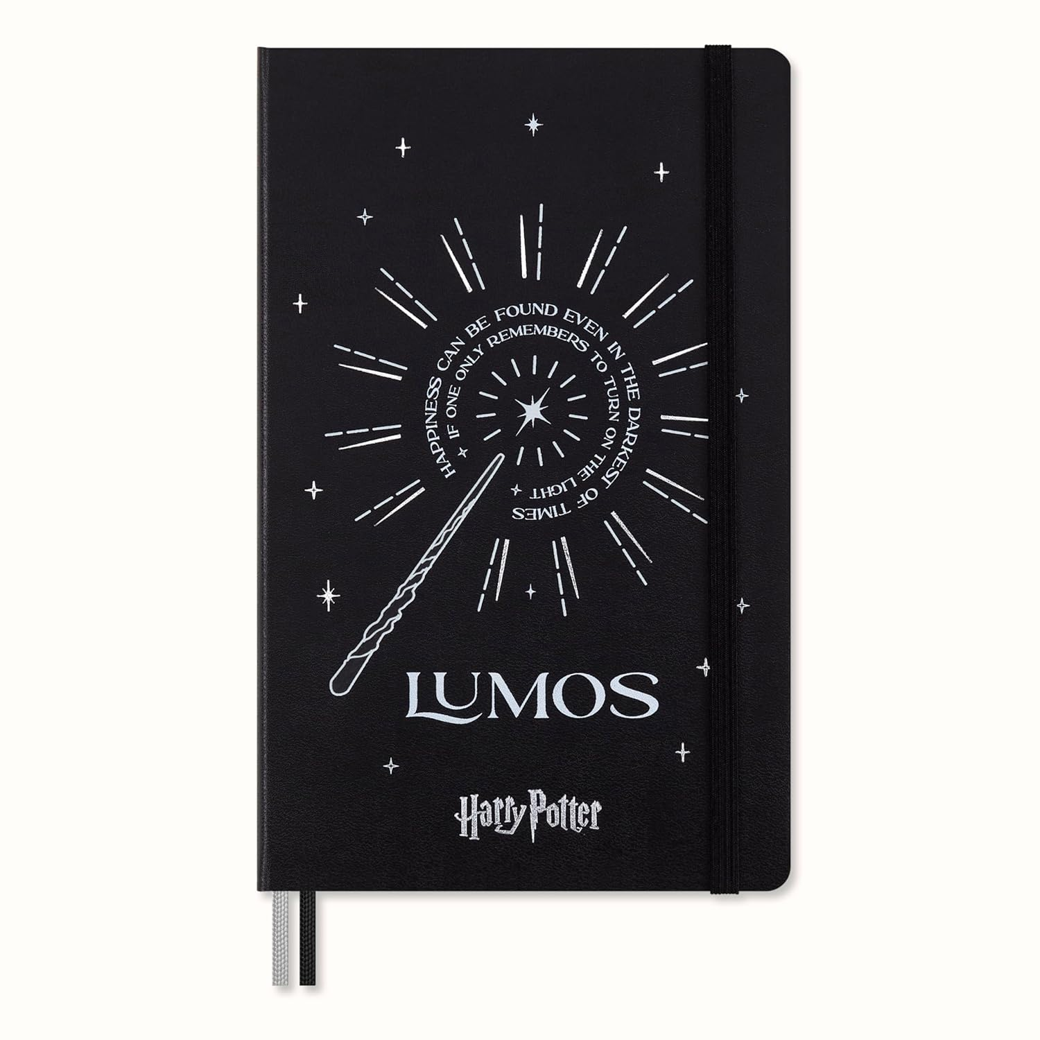 Moleskine Limited Edition Harry Potter Lumos Spell Notebook with Glow in the Dark Special-Effect, Hard Cover, Ruled, Large (5" X 8.25"), Black, 176 Pages image number 3