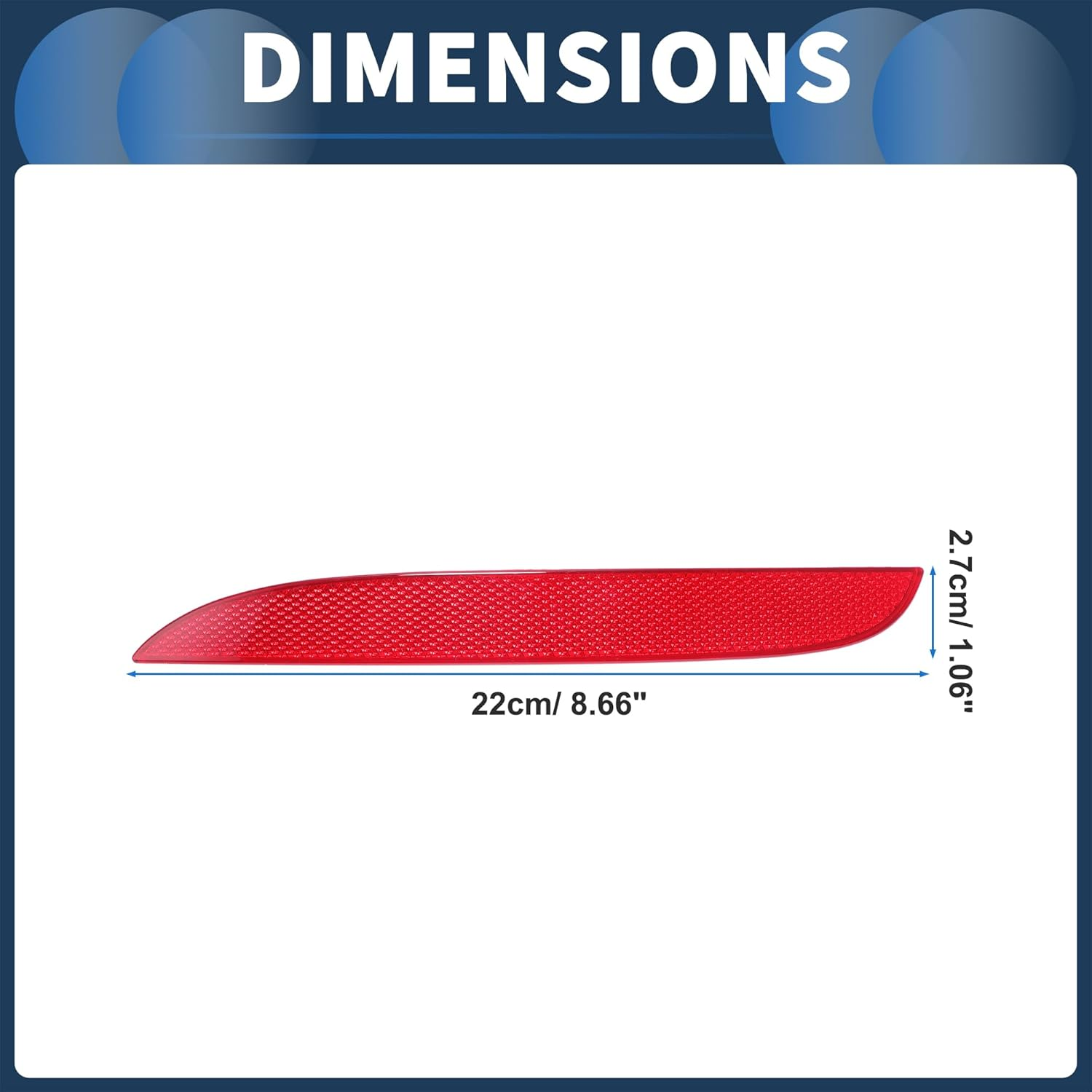 X AUTOHAUX Bumper Reflector Rear Left 8.66"X1.06" Bumper Reflector Side Marker No.63142990863 for BMW X1 E84 2009-2015 Plastic Red Durable image number 5