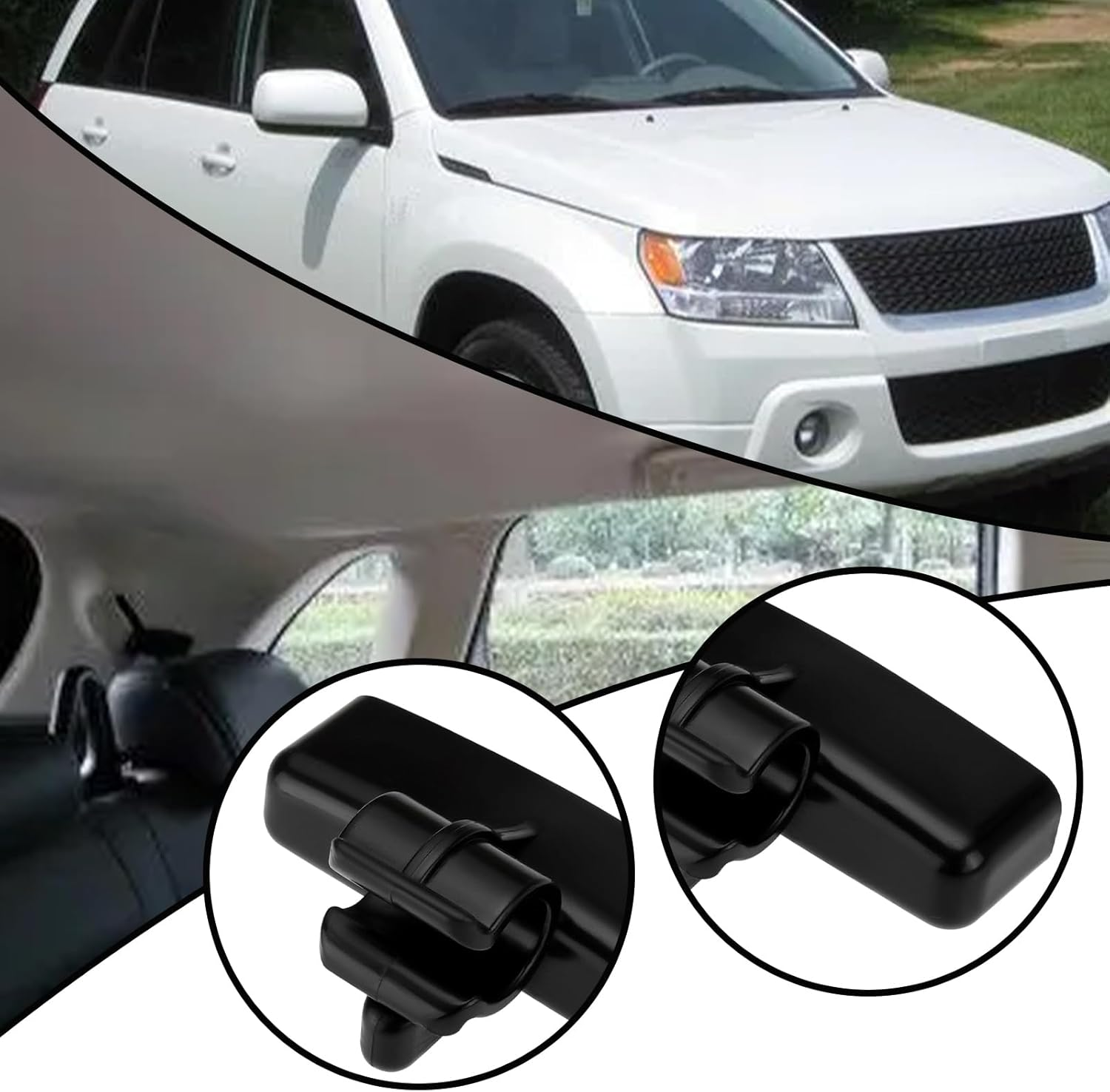 Emagtech Soft Top Canvas Clip of Rear Window 78554-60A00 78555-60A00 Compatible with Suzuki Compatible with Vitara Compatible with Geo Tracker Compatible with Escudo image number 4