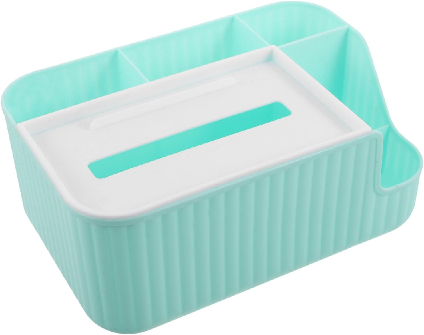 Tissue Box Cover Remote Control Holder Multifunctional Facial Tissue Holder for Living Desk and Makeup Brush Organizer for Home Office and Daily Use image number 2