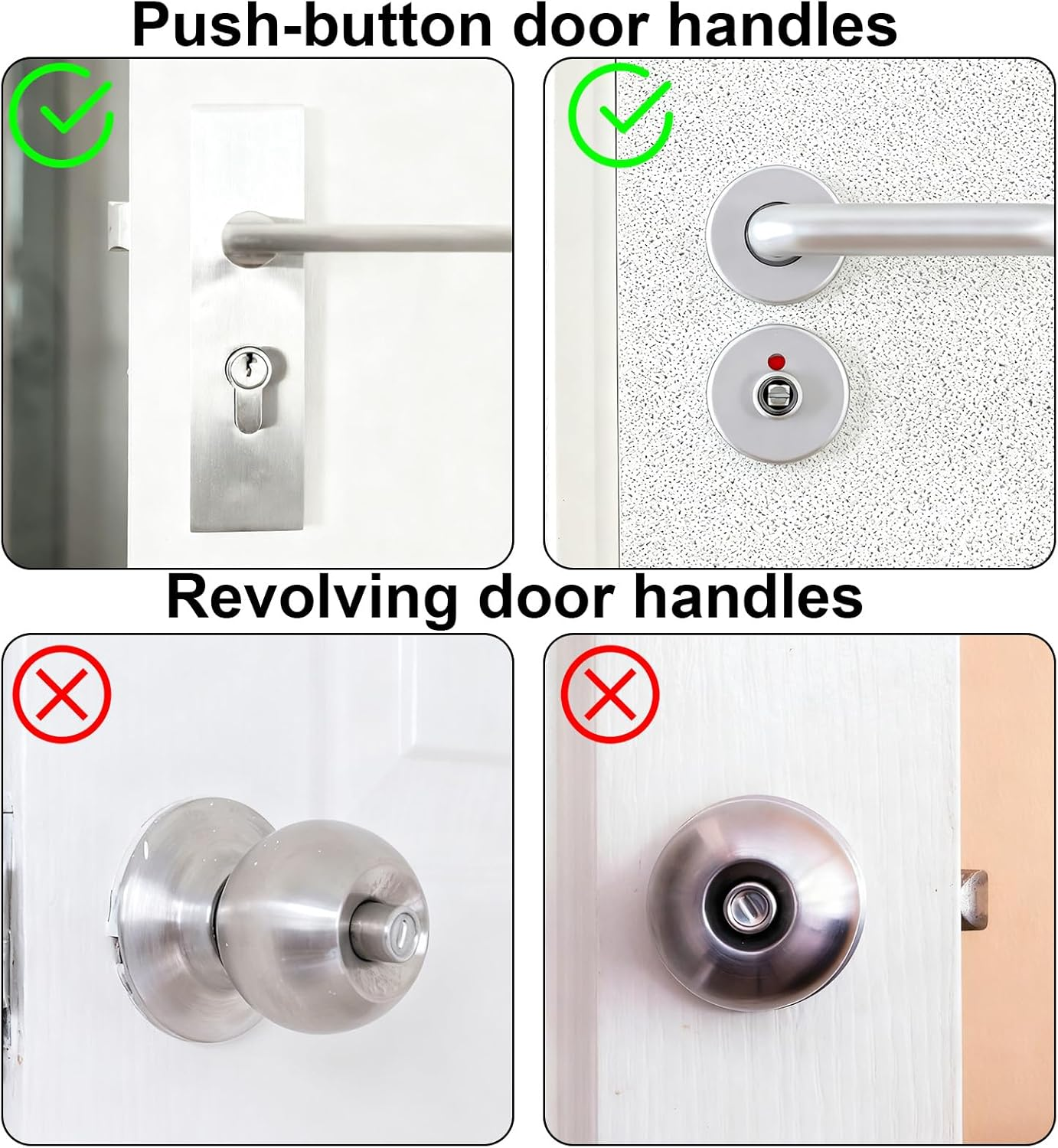 Fukaisu 2Pcs Door Lever Lock Child Proof, No Drill Adhesive Door Handle Baby Proof Cabinet Locks Easy to Install image number 4