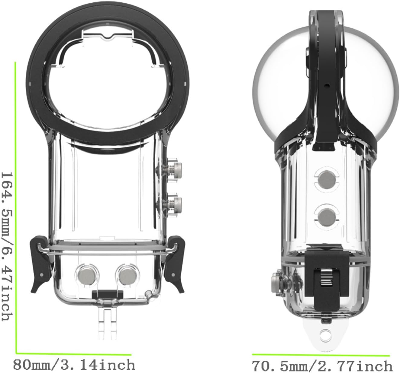 164Ft Invisible Dive Case for Insta 360 X4, IPX8 Waterproof Housing Case, Underwater Protective Shell, with Bracket Accessories image number 1