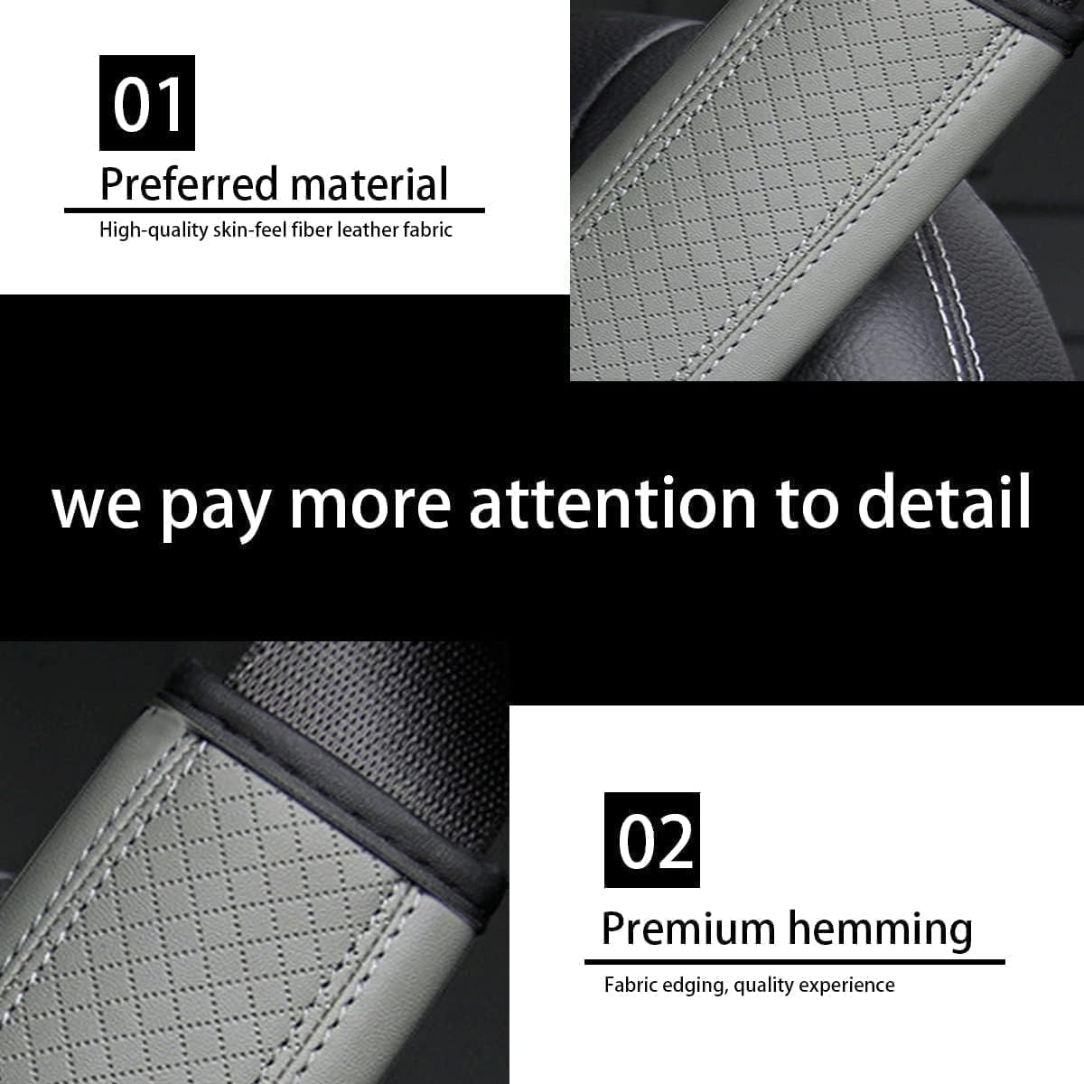 2PCS Car Seat Belt Cover, Soft Shoulder Strap Covers Harness Pads, Safety Leather Seatbelt Comfort Driving Cushion Protect Your Neck and Shoulder Universal for Car (Black, 6.5 * 23CM) image number 2