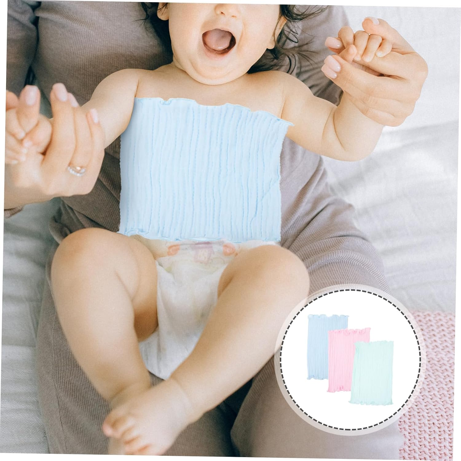 3Pcs Infant Bellyband and Toddler Belly Belt Set for Newborns, Elastic Cotton Belly Protector Thickened Warm Abdominal Wraps, Soft Breathable Bellybands for Baby Boys and Girls in Assorted Colors